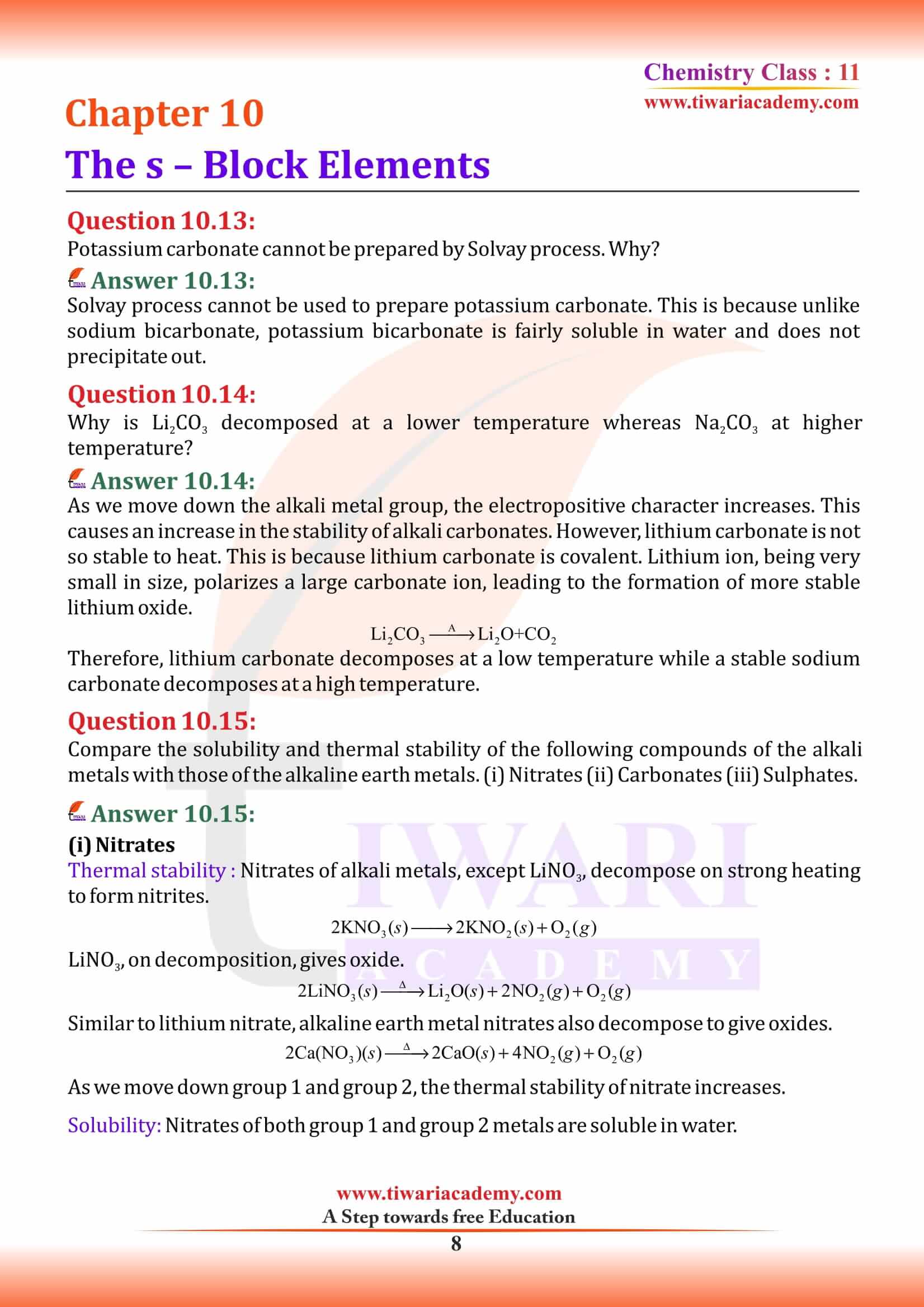 NCERT Solutions for Class 11 Chemistry Chapter 10 intext questions