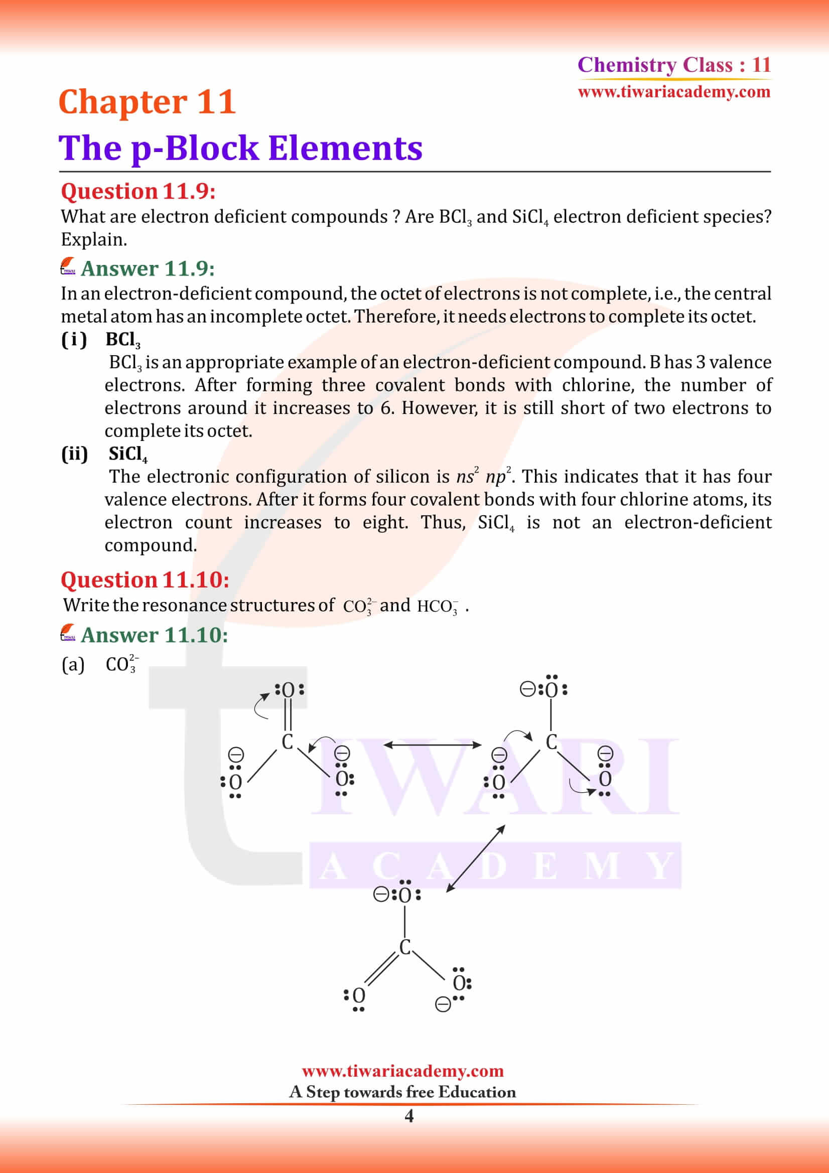 NCERT Solutions for Class 11 Chemistry Chapter 11 PDF