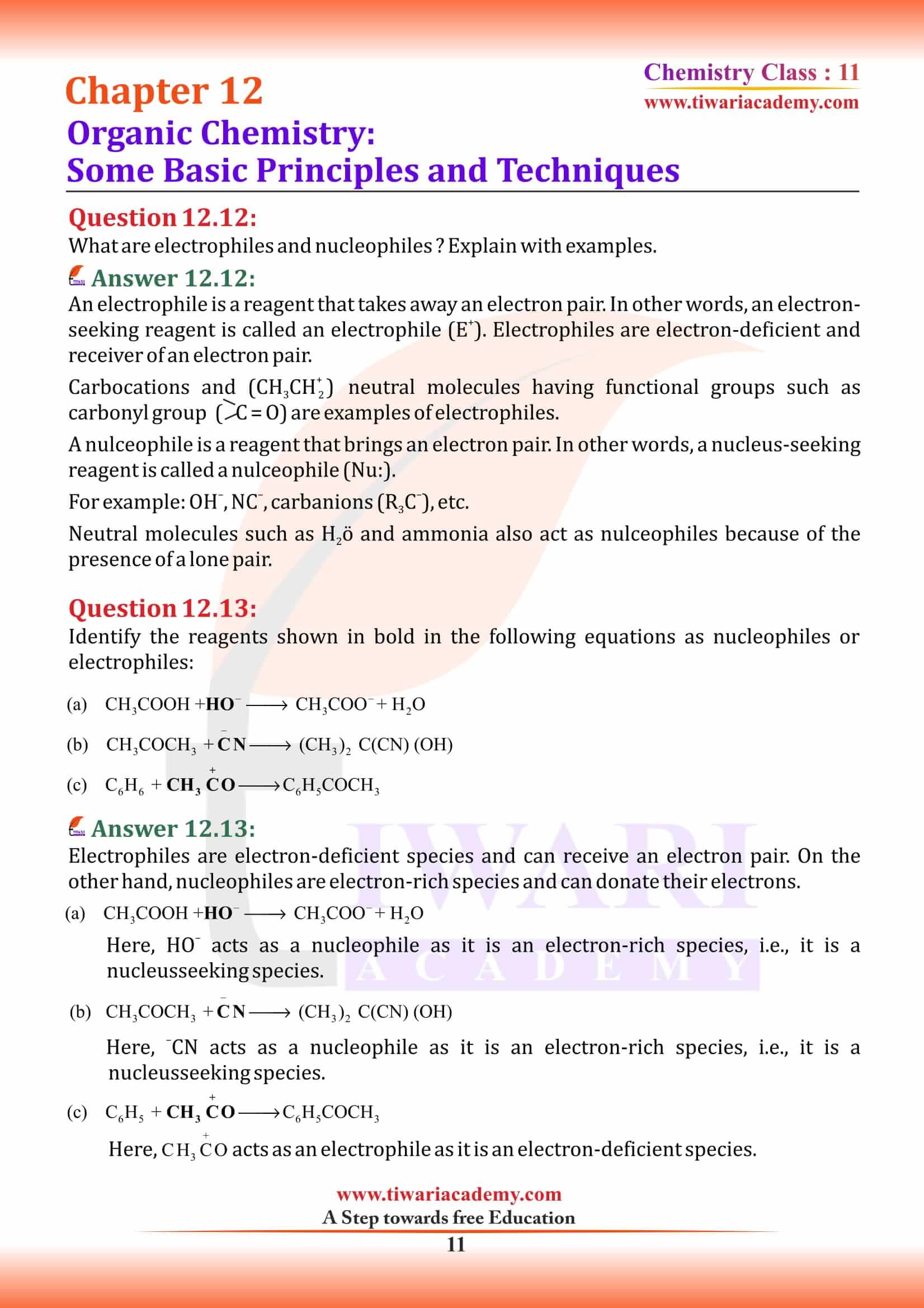 Class 11 Chemistry Chapter 12 intext answers