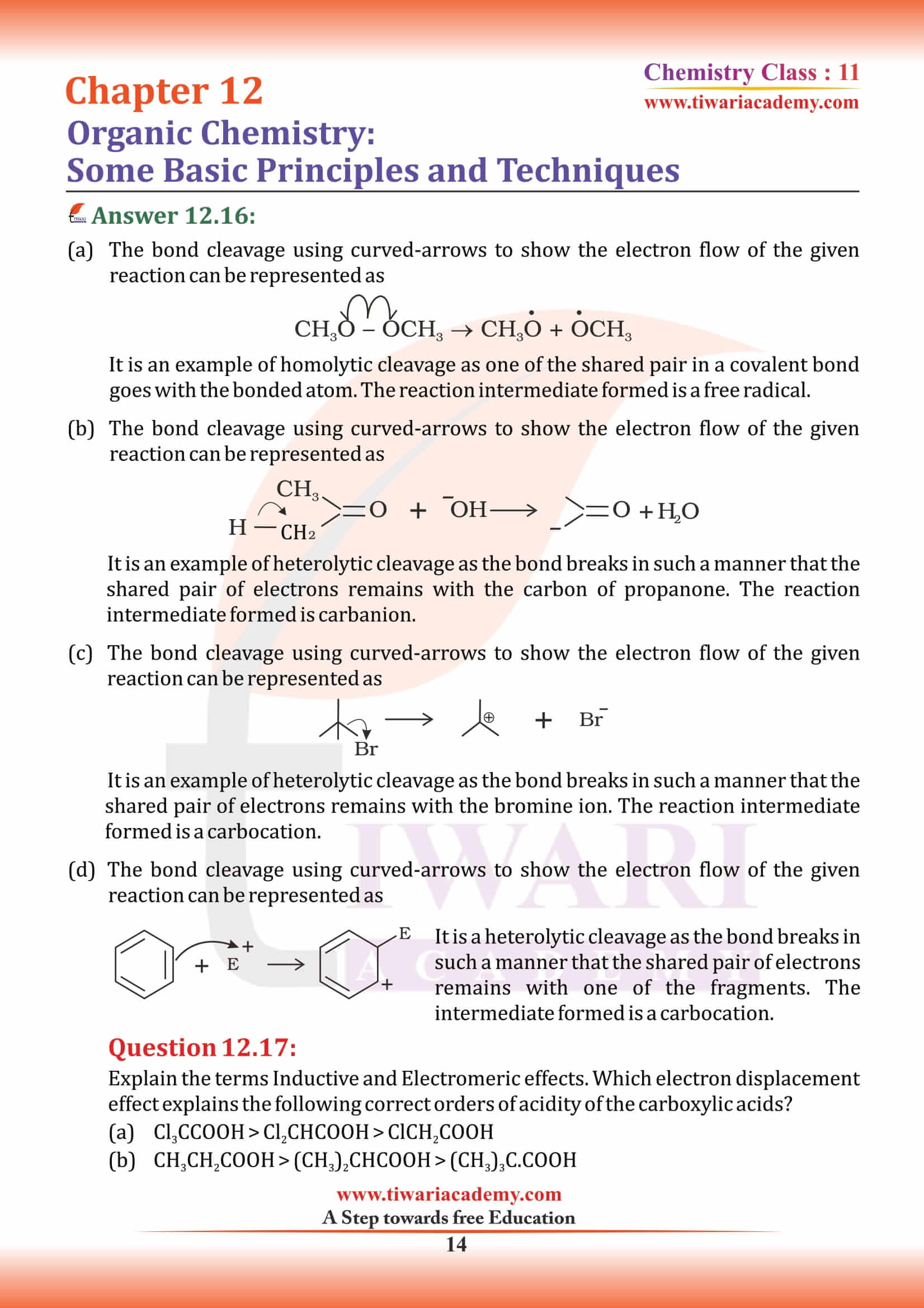 Class 11 Chemistry Chapter 12 all question answers