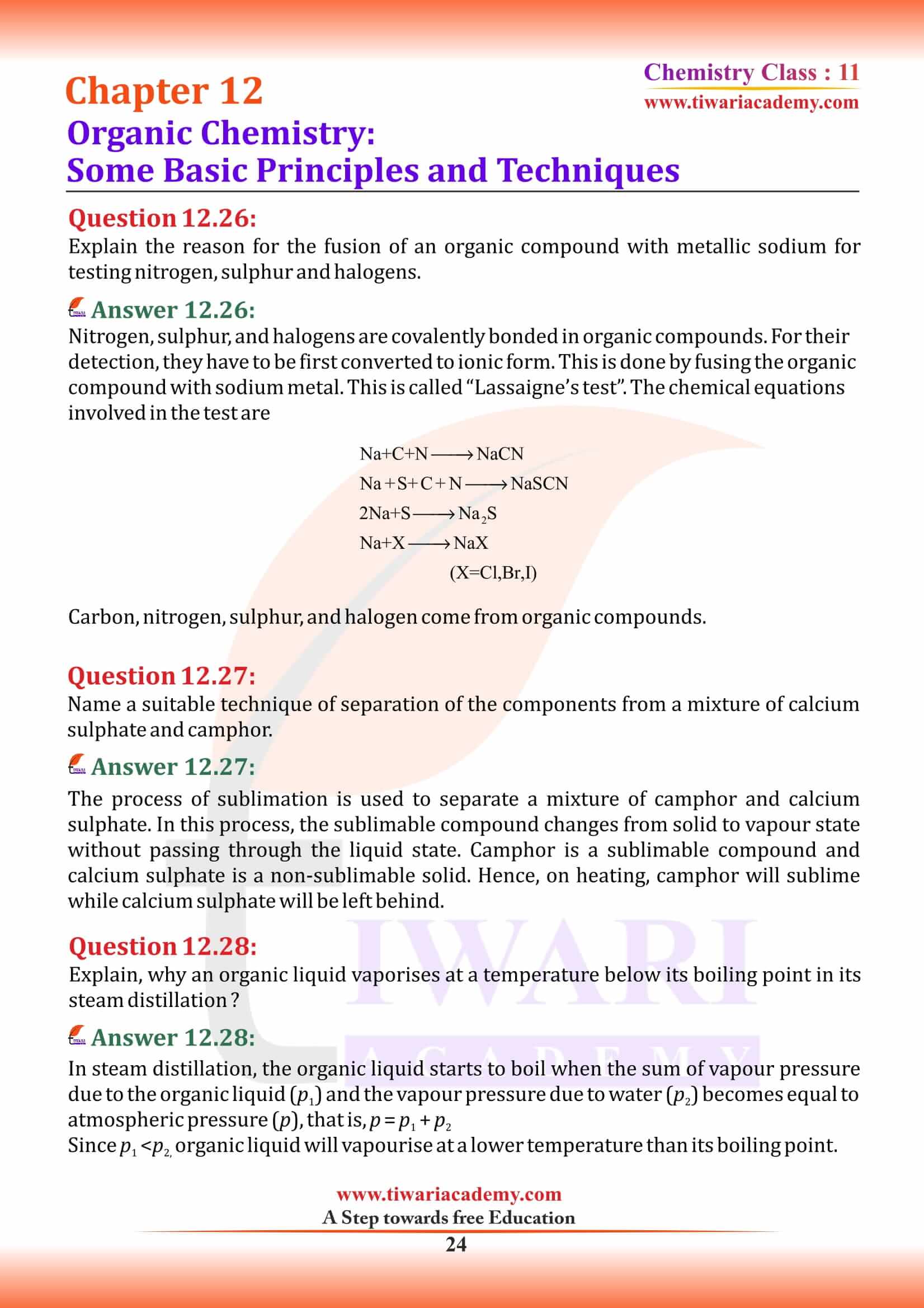11th Chemistry Chapter 12 study Material
