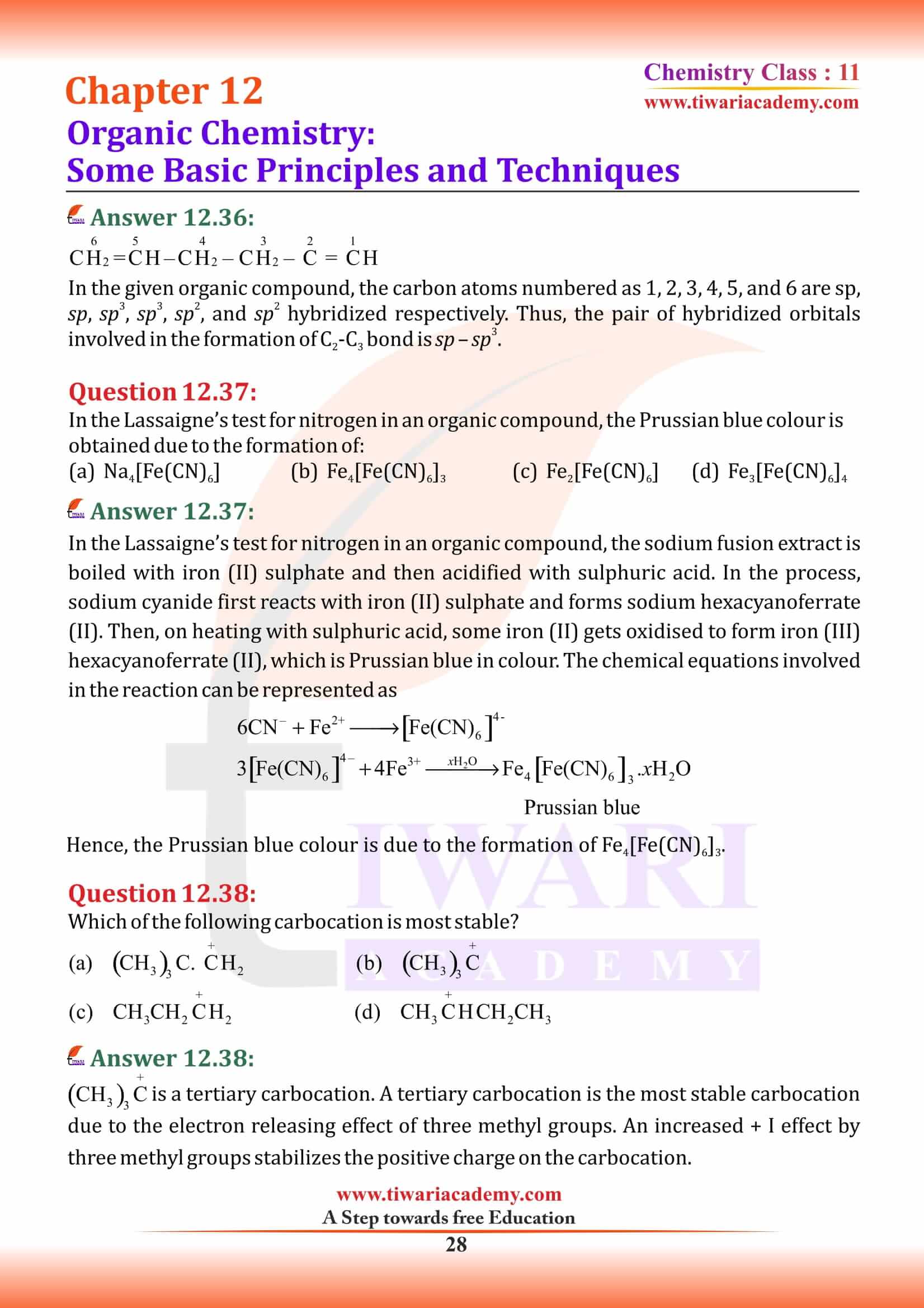 11th Standard Chem Chapter 12 intext question answers