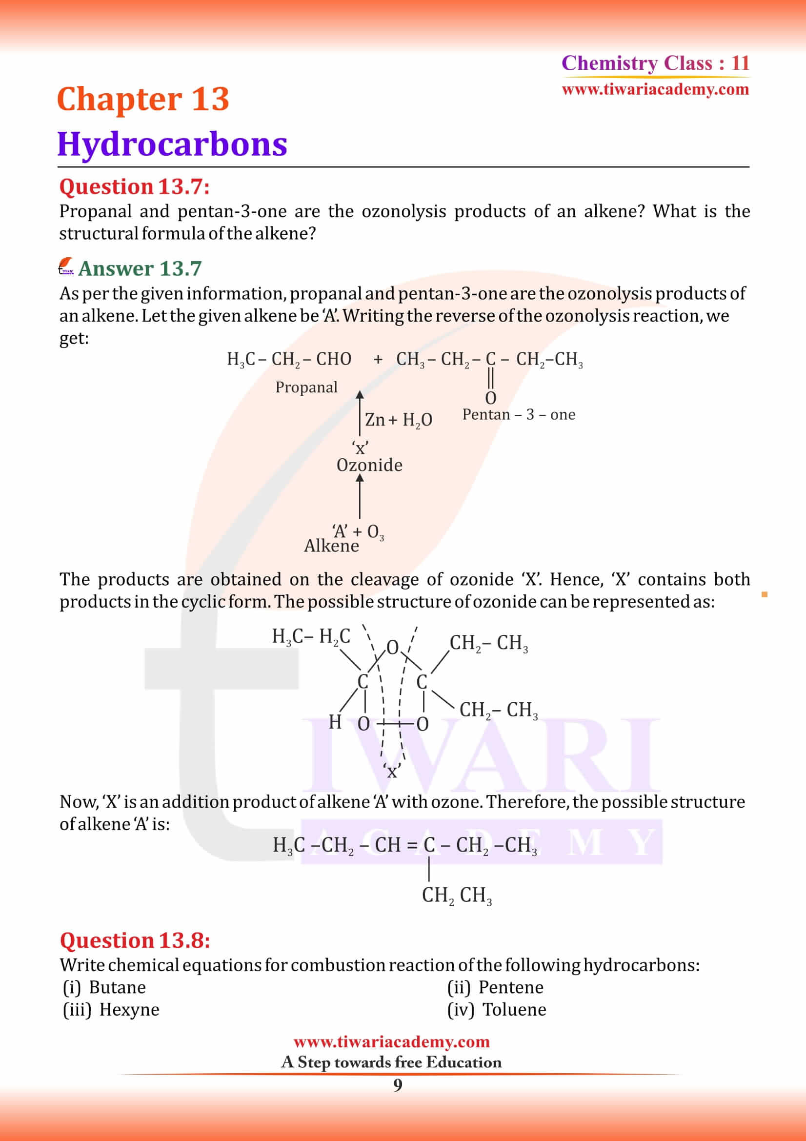 Class 11 Chemistry Chapter 13 solutions in English