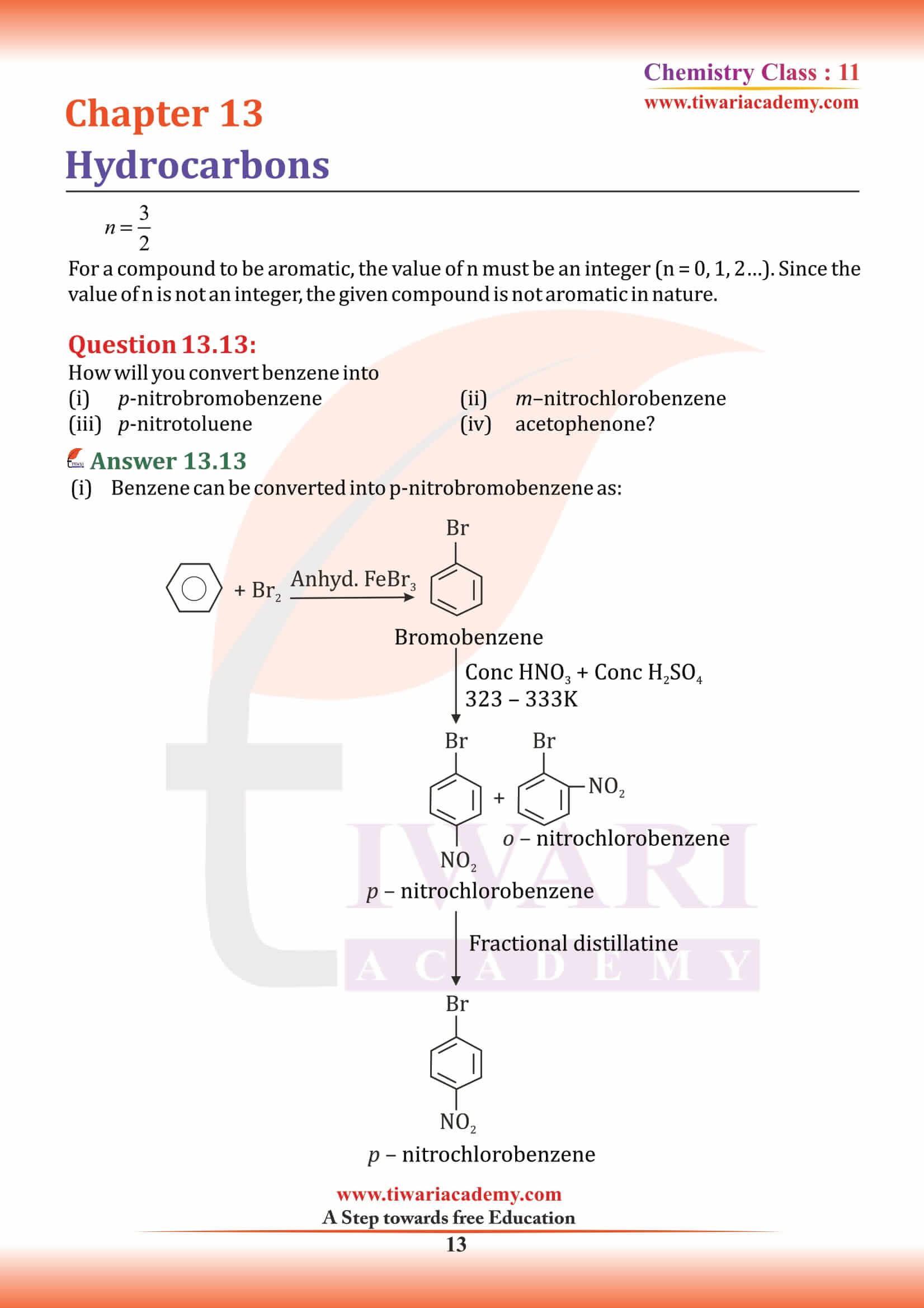 Class 11 Chemistry Chapter 13 answer MCQ