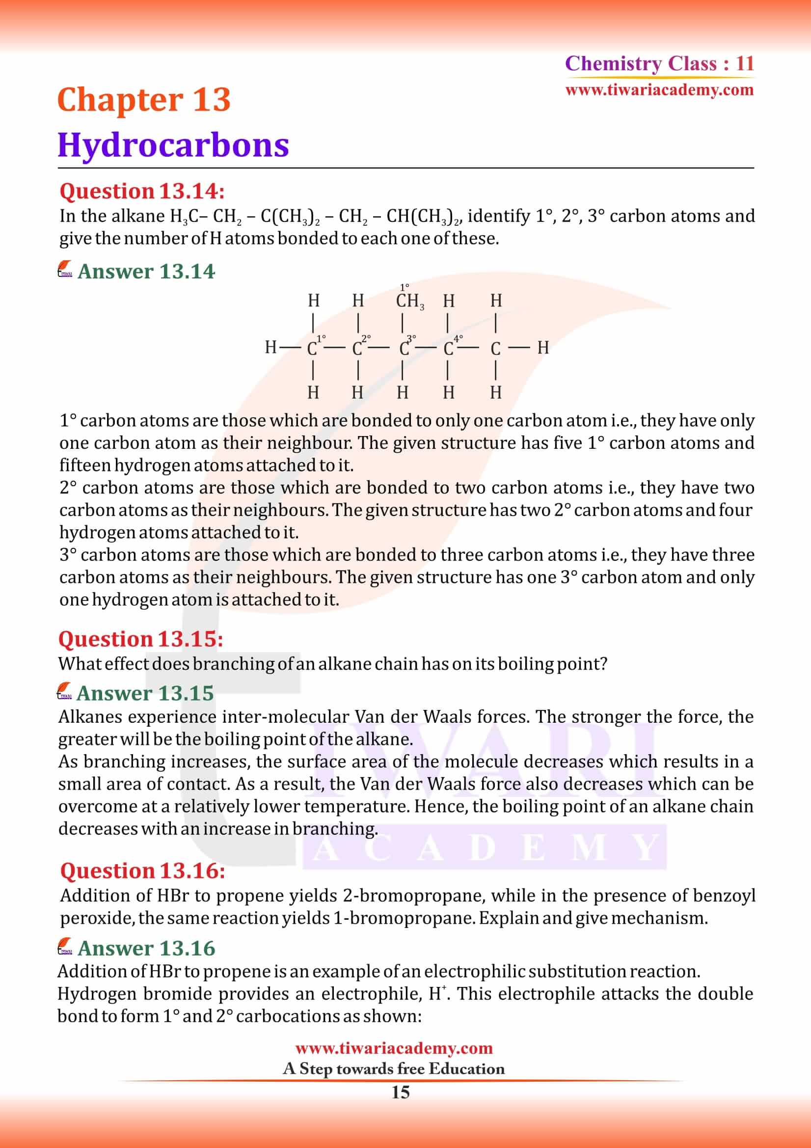 Class 11 Chemistry Chapter 13 NCERT Solutions