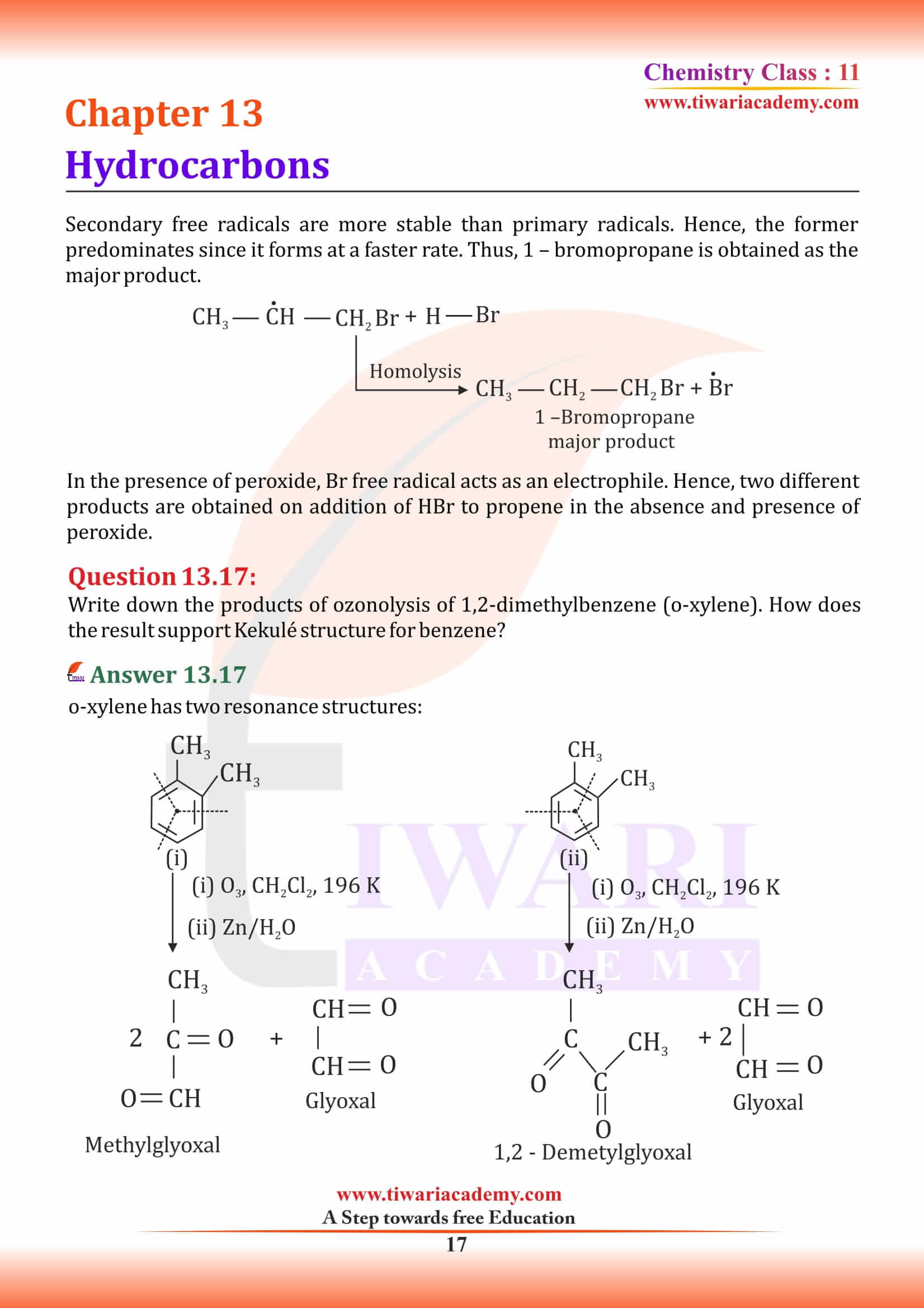 Class 11 Chemistry Chapter 13 NCERT Solutions in English Medium