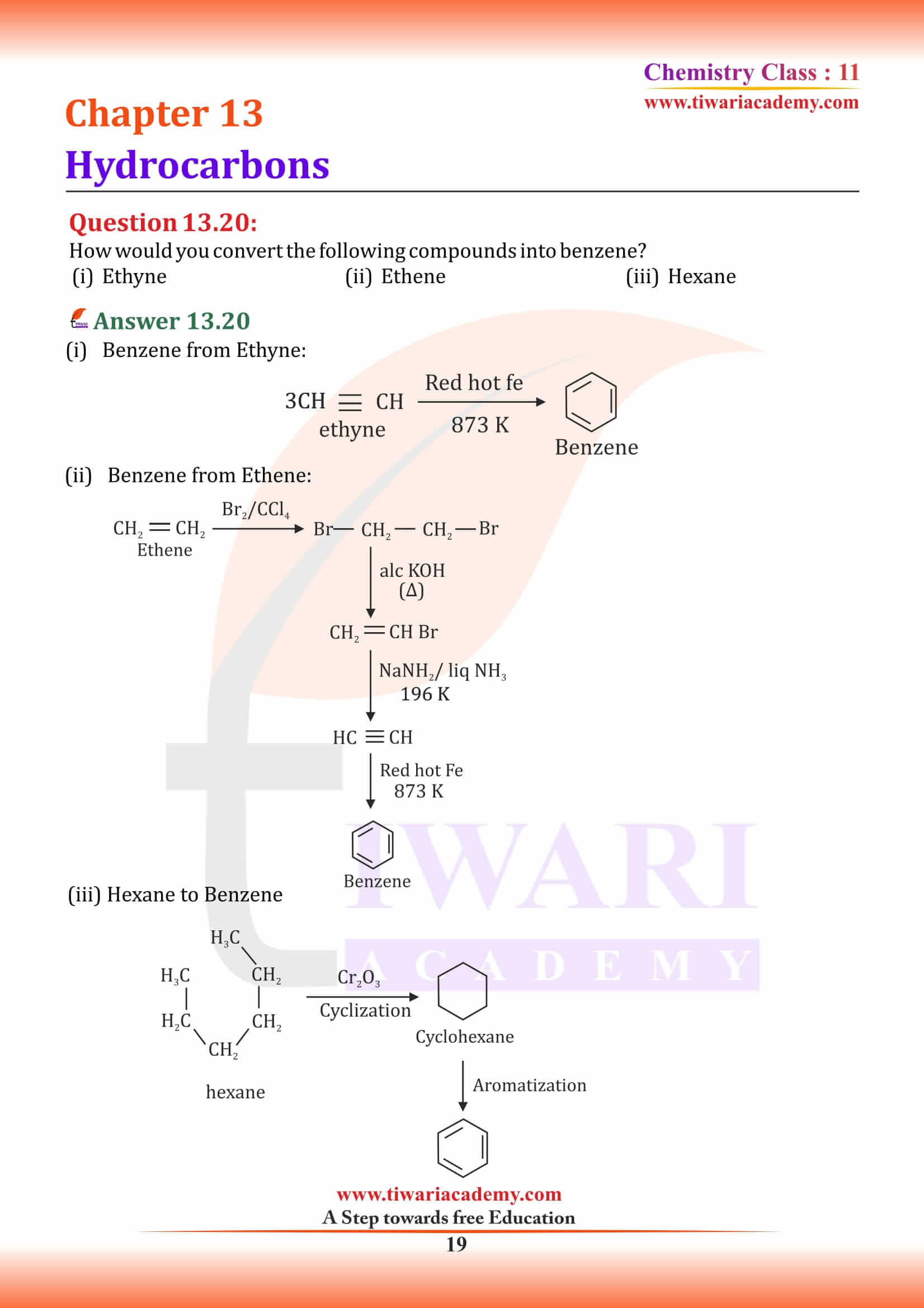 Class 11 Chemistry Chapter 13 NCERT Solutions for UP board