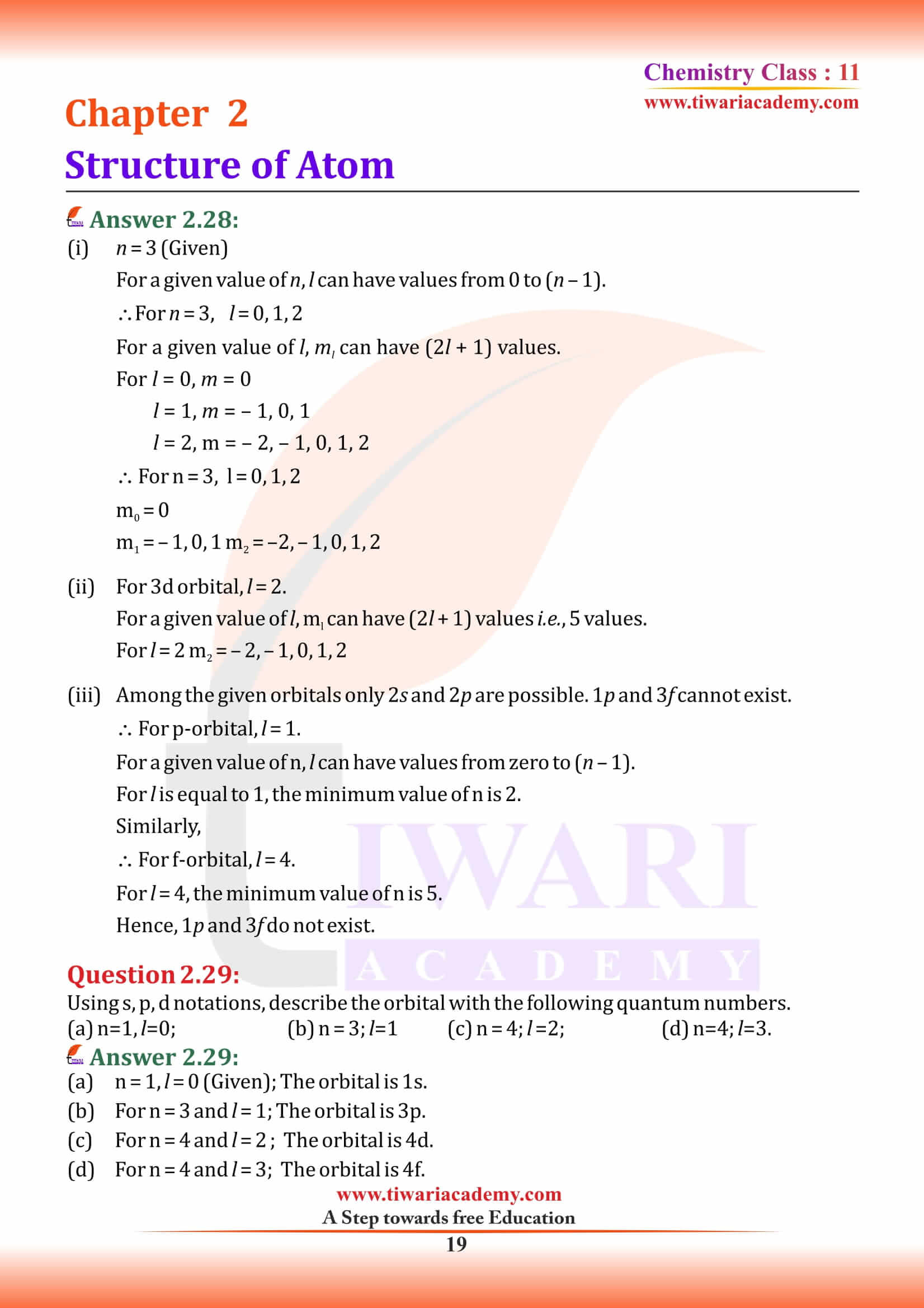 NCERT Solutions for Class 11 Chemistry Chapter 2 intext questions