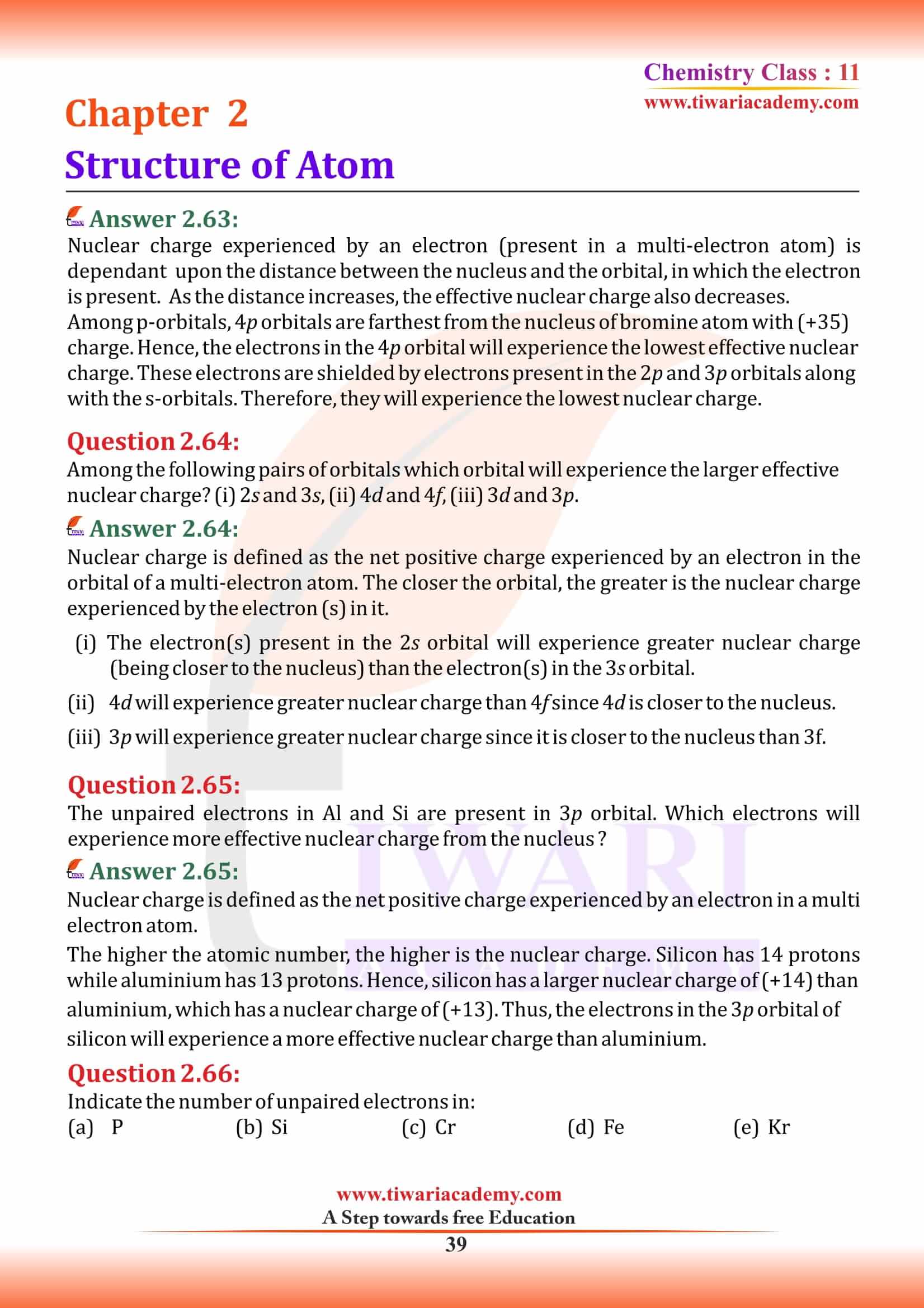 Class 11 Chemistry Chapter 2 assignments