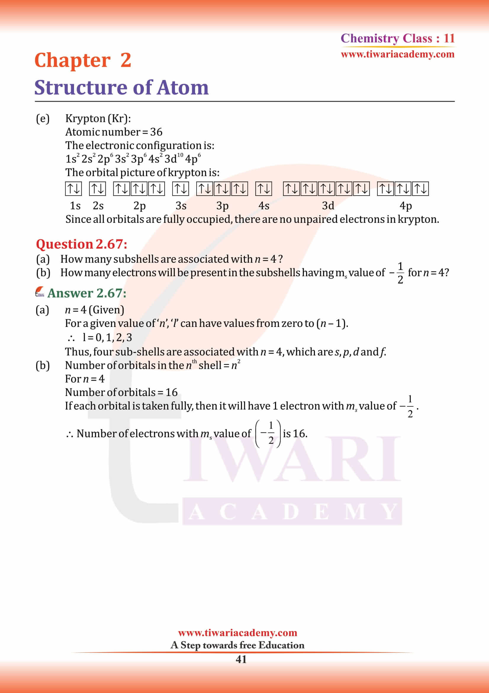 Class 11 Chemistry Chapter 2 answers free download