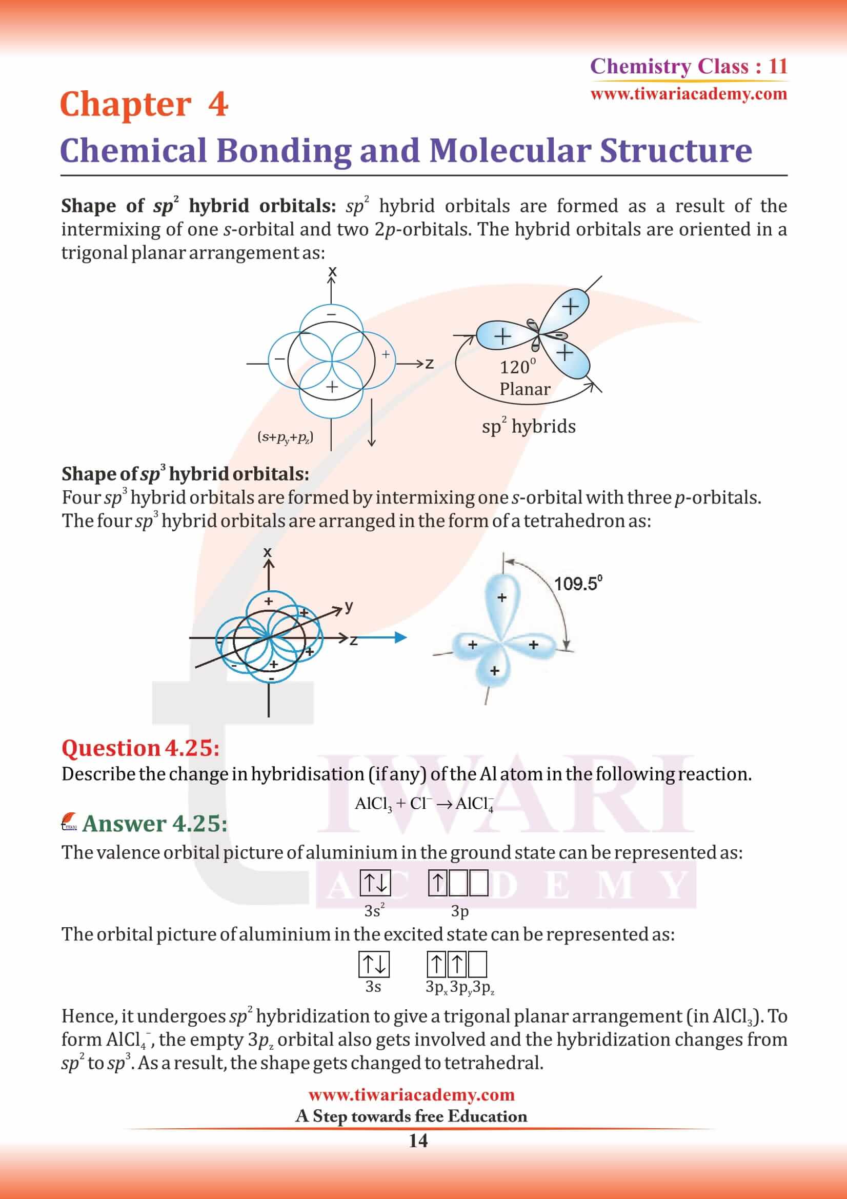 Class 11 Chemistry Chapter 4 question answers