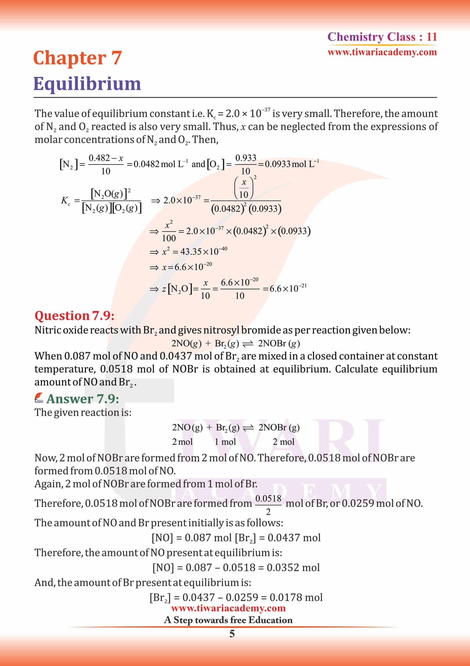 NCERT Solutions for Class 11 Chemistry Chapter 7 free download