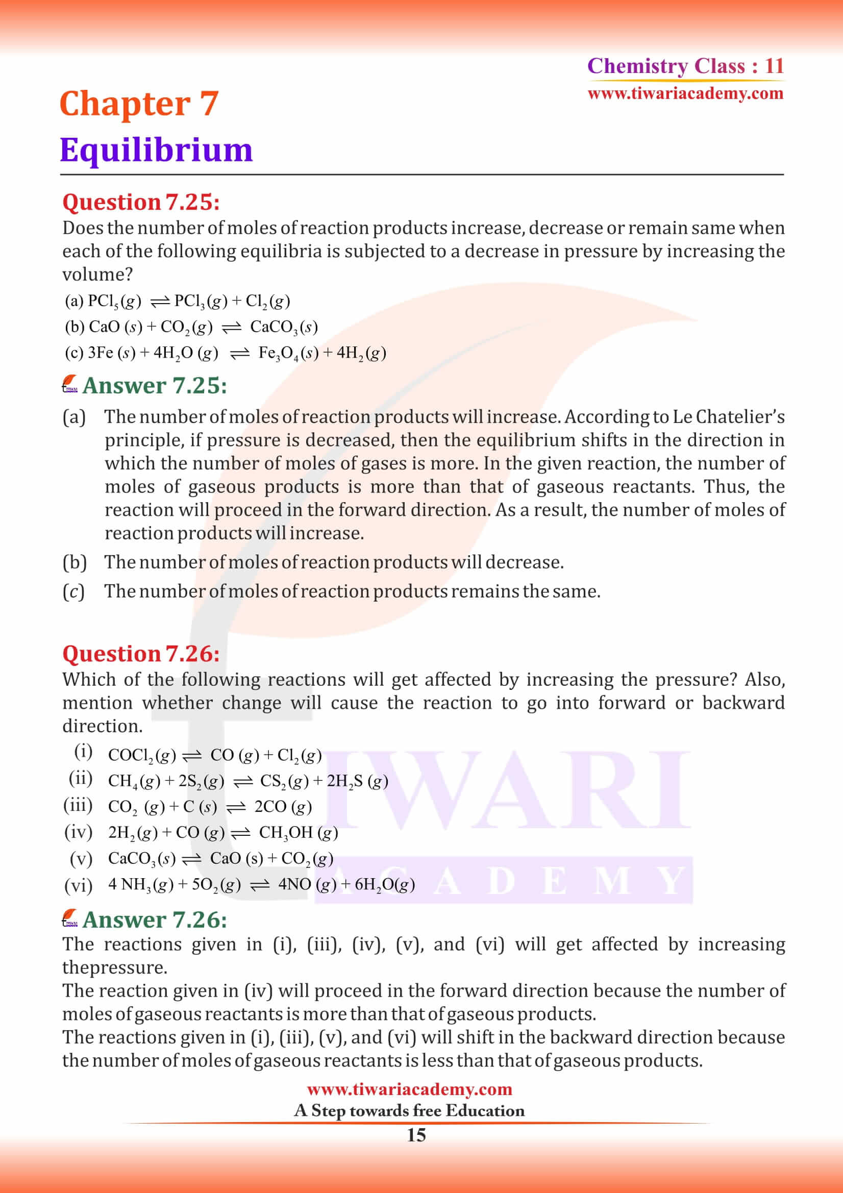 NCERT Solutions for Class 11 Chemistry Chapter 7 all download