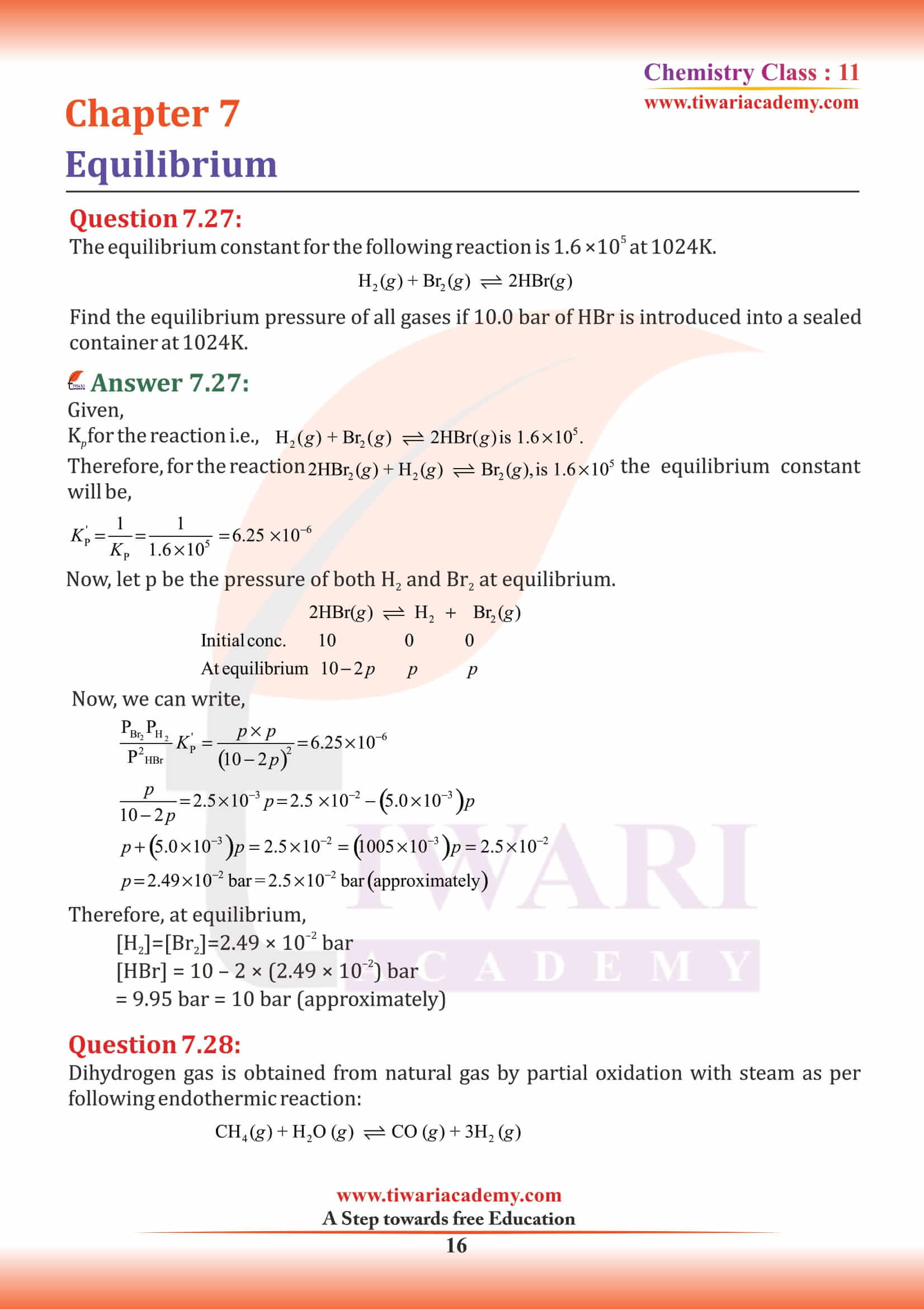 Class 11 Chemistry Chapter 7
