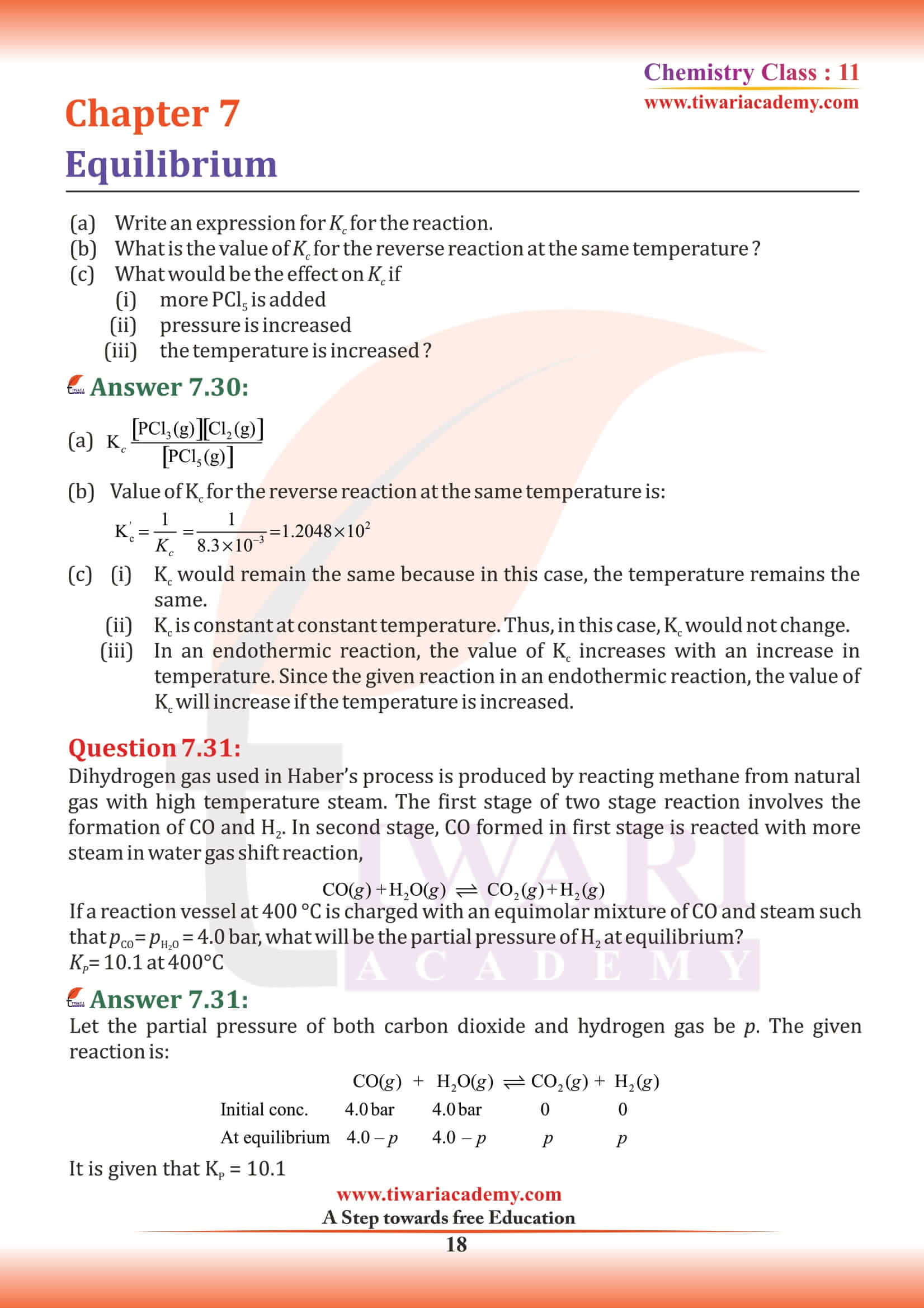 Class 11 Chemistry Chapter 7 Solutions download