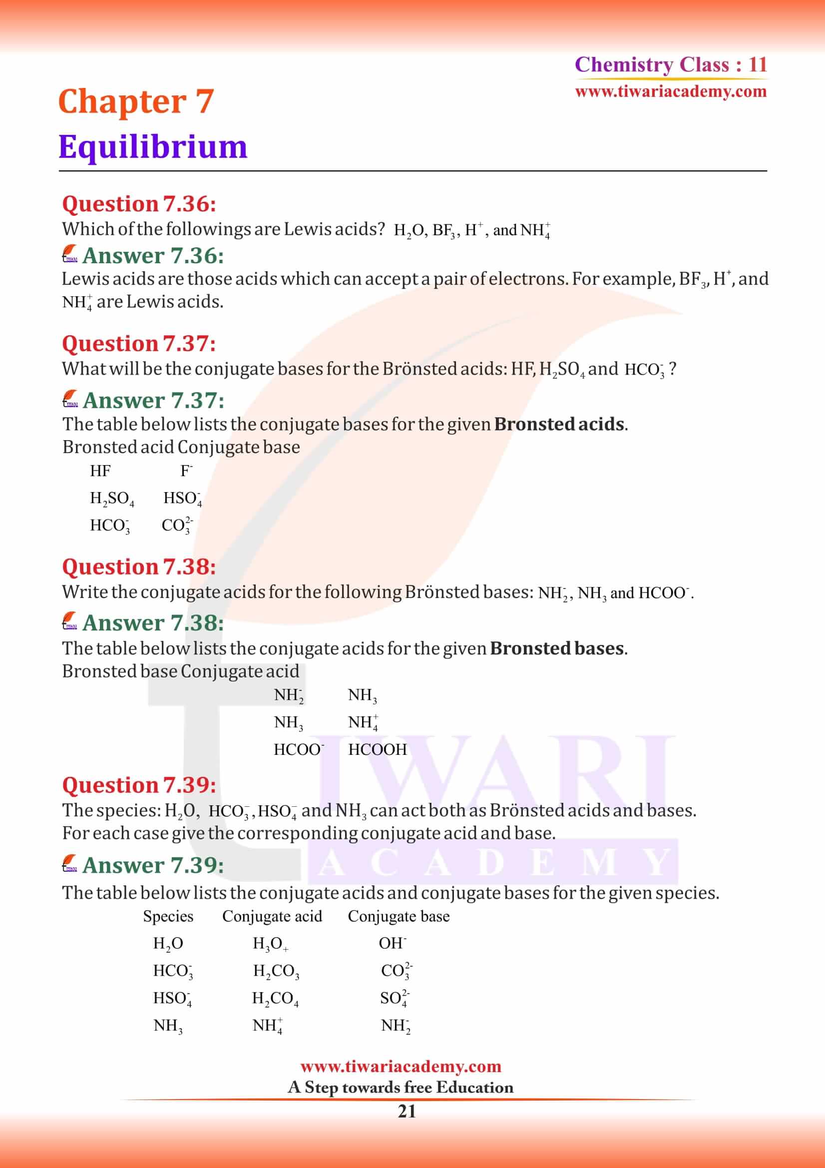 Class 11 Chemistry Chapter 7 NCERT Solutions PDF
