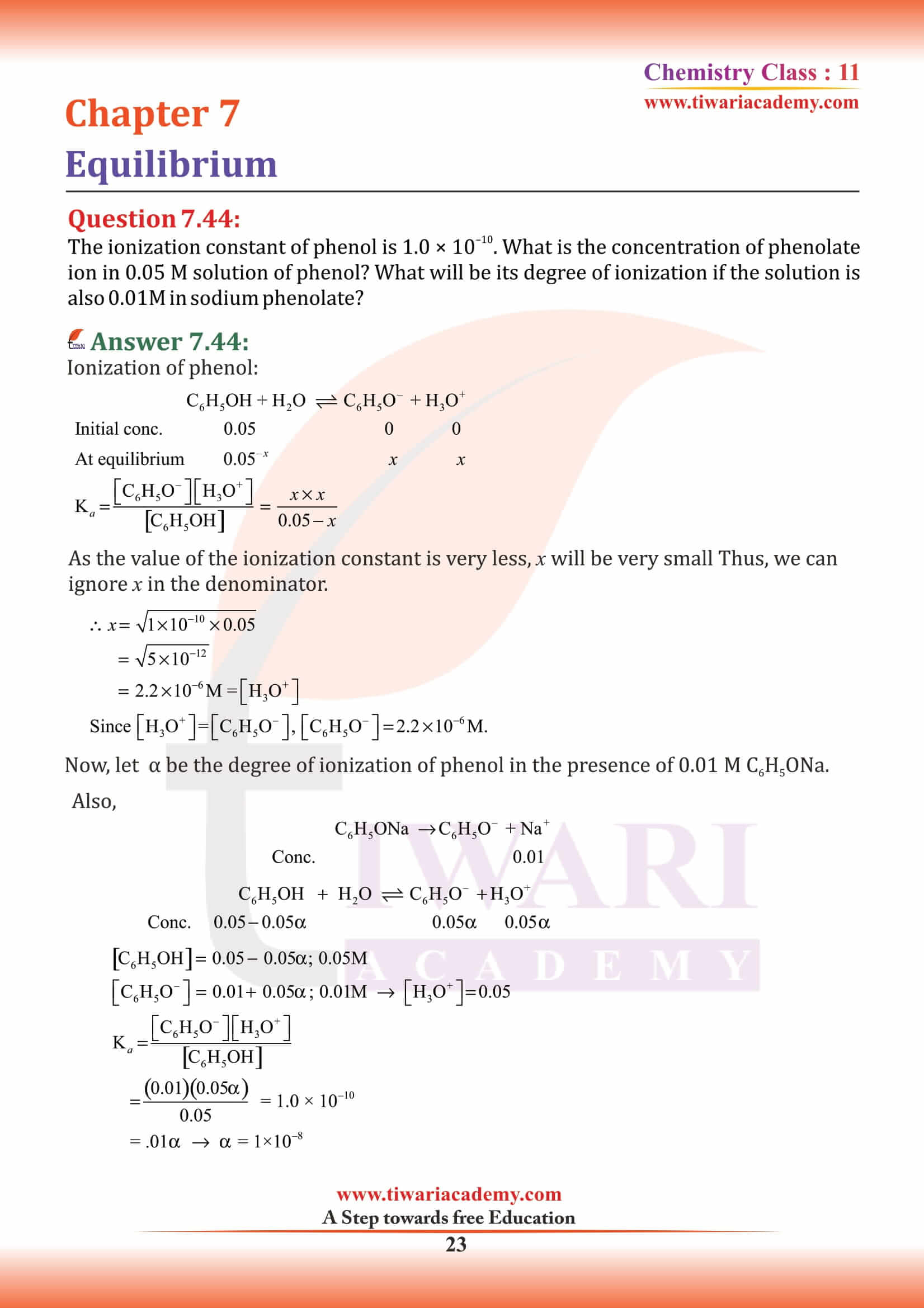Class 11 Chemistry Chapter 7 NCERT Solutions free download