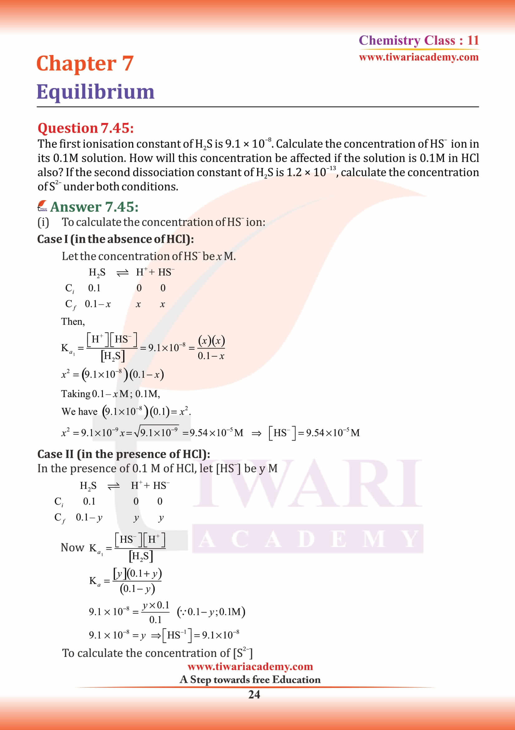 Class 11 Chemistry Chapter 7 NCERT Solutions all answers