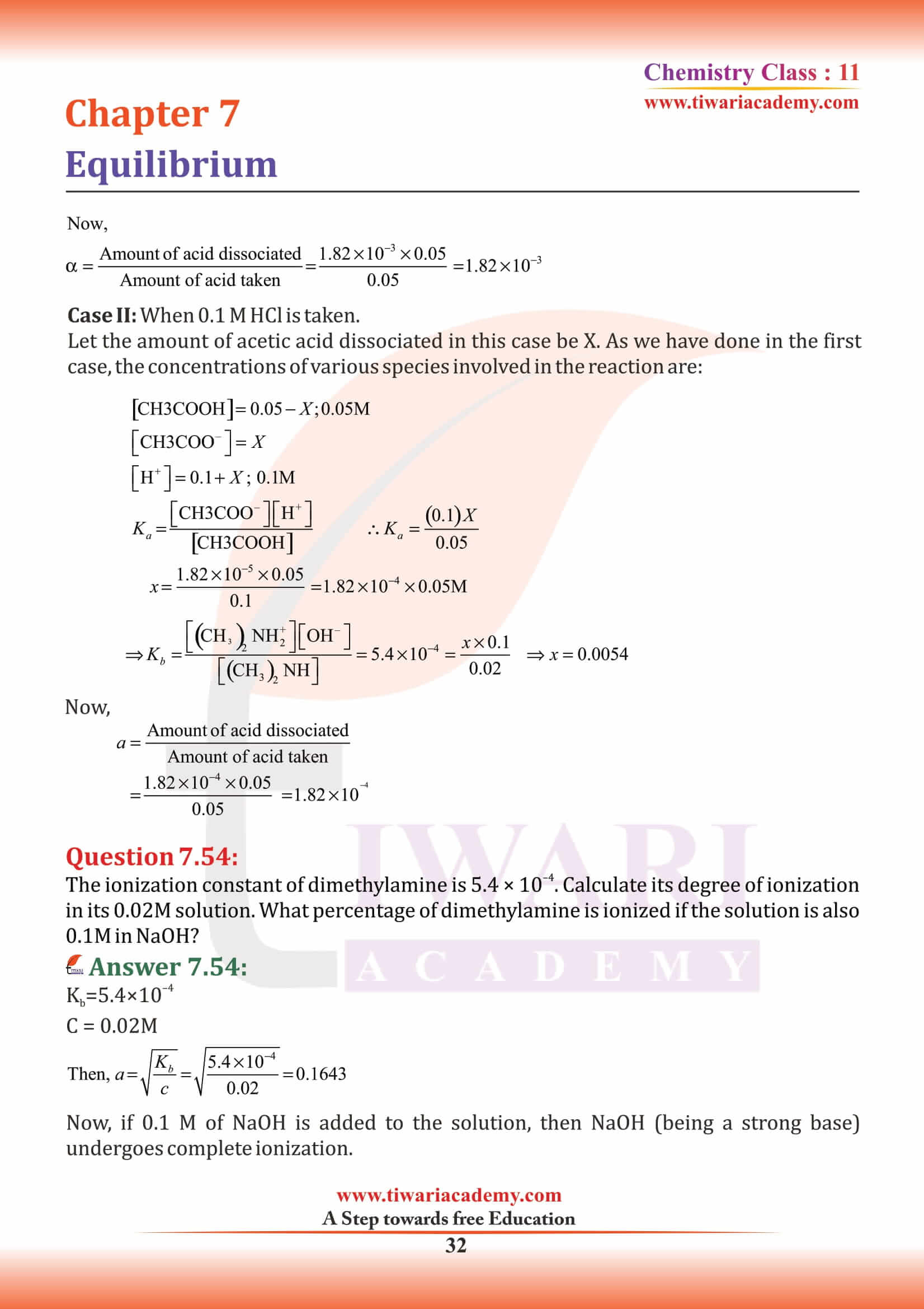11th Chemistry Chapter 7 answers guide