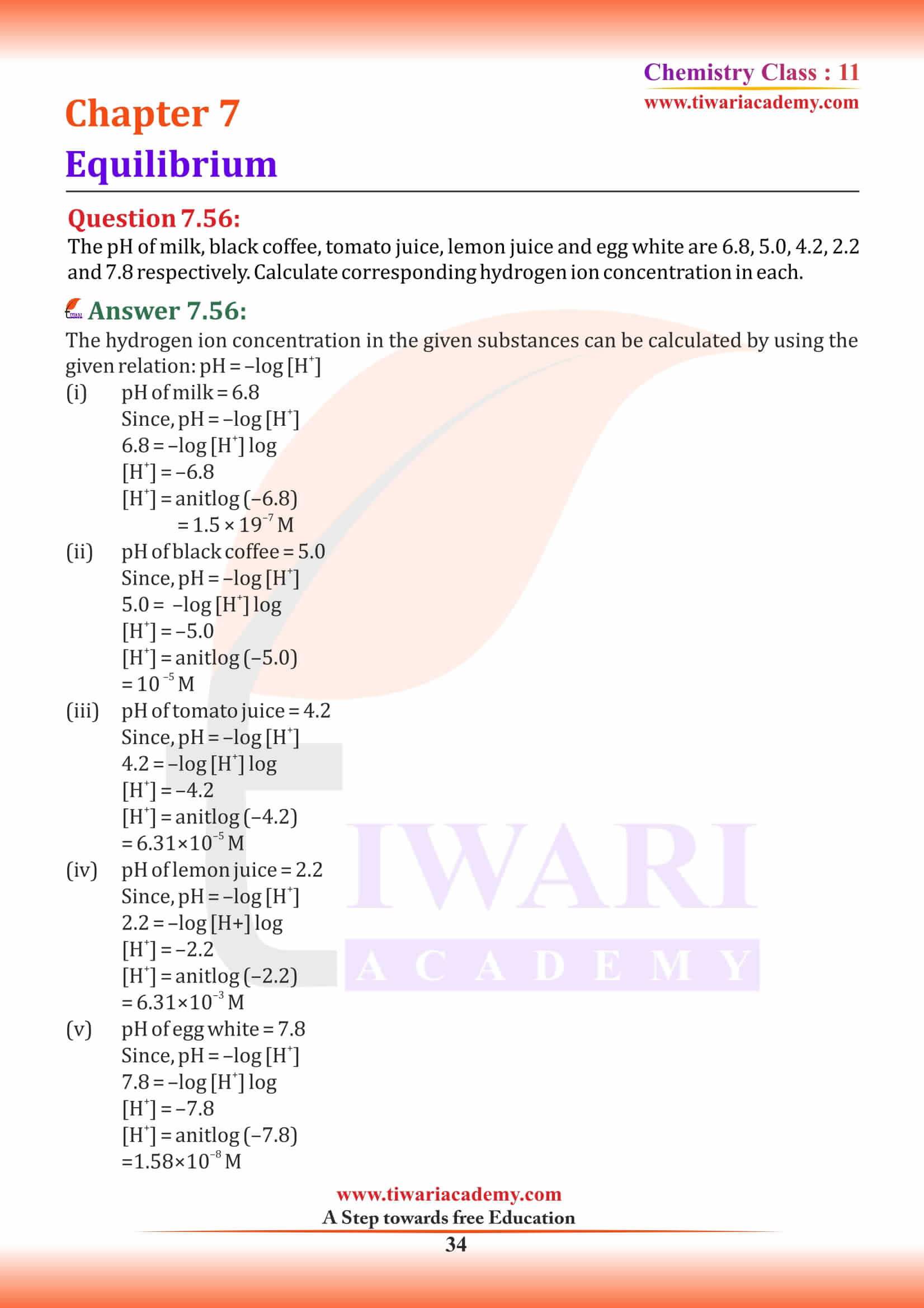 11th Chemistry Chapter 7 important questions