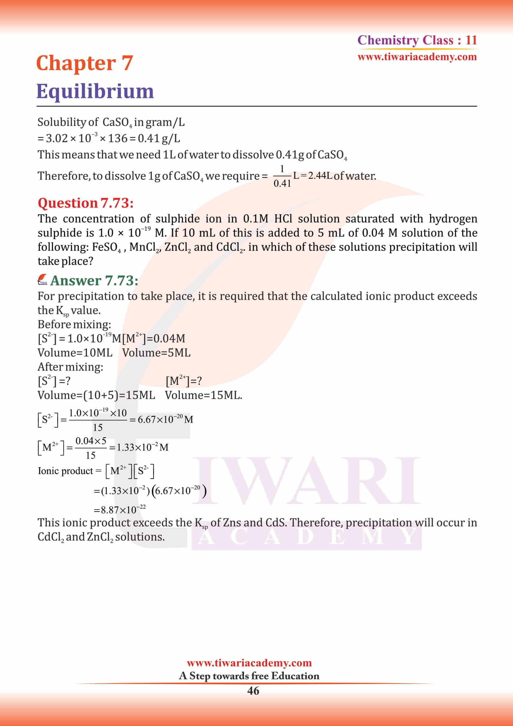 11th Chemistry Chapter 7 answers of ncert exercises