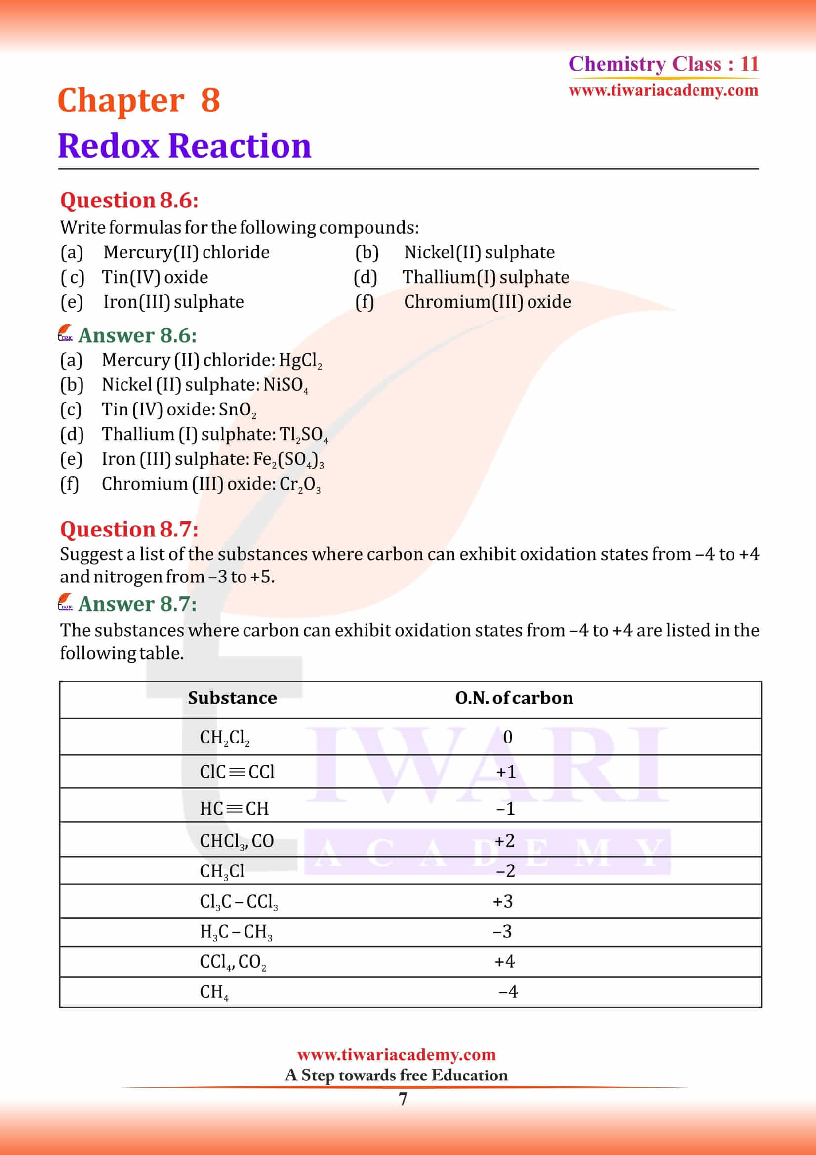 NCERT Solutions for Class 11 Chemistry Chapter 8 intext questions
