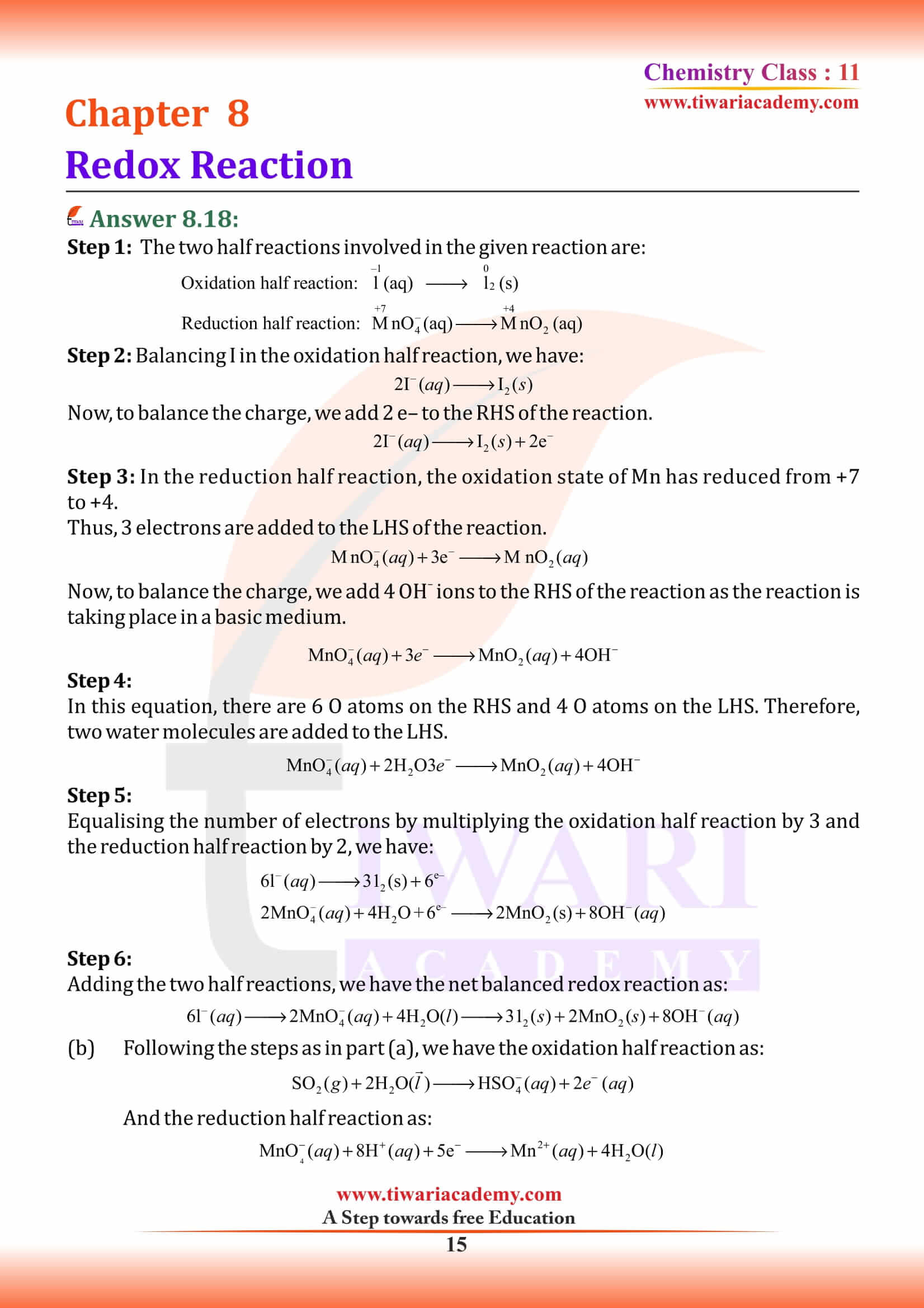 NCERT Solutions for Class 11 Chemistry Chapter 8 up board