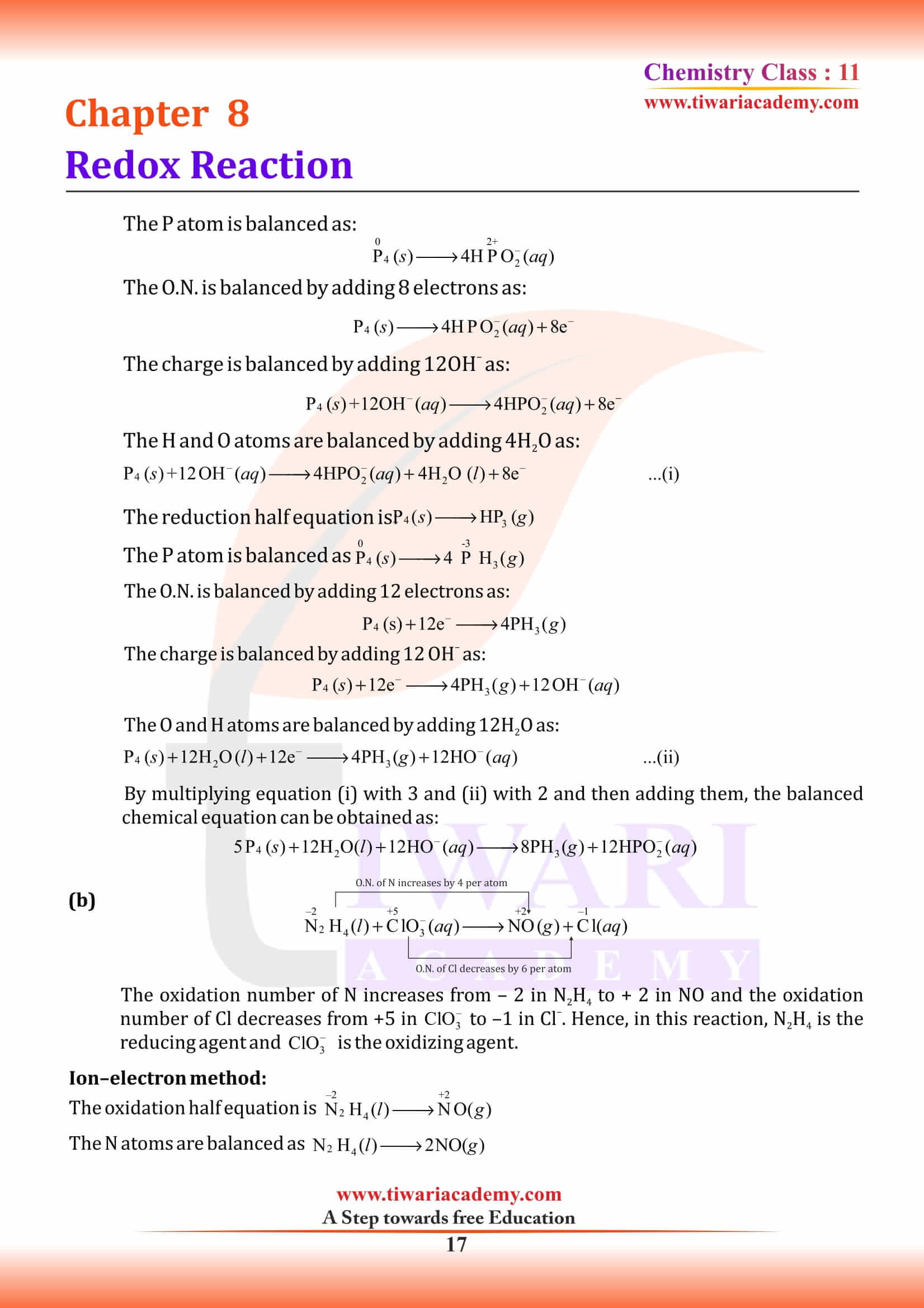 NCERT Solutions for Class 11 Chemistry Chapter 8 in english