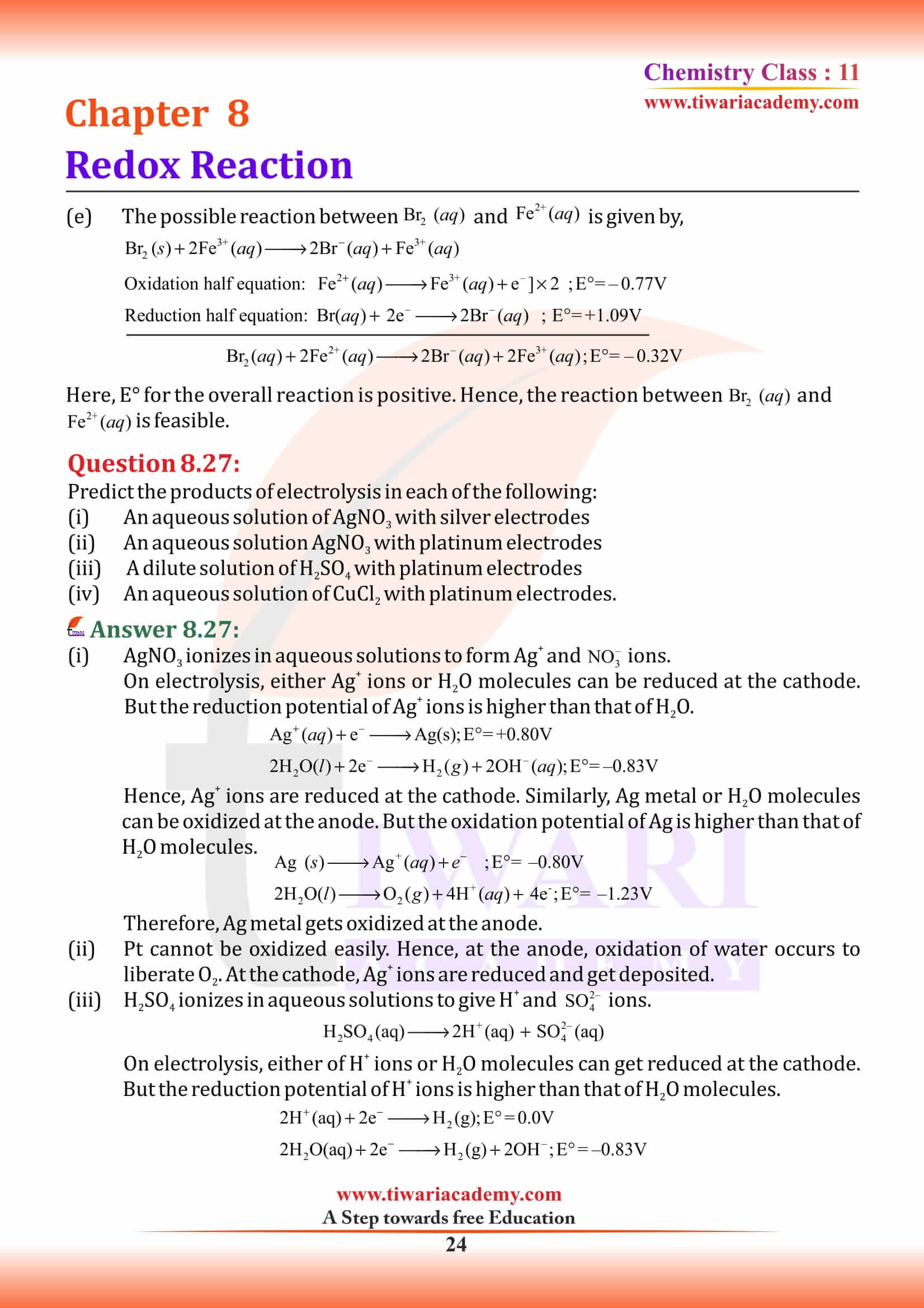 Class 11 Chemistry Chapter 8 assignments