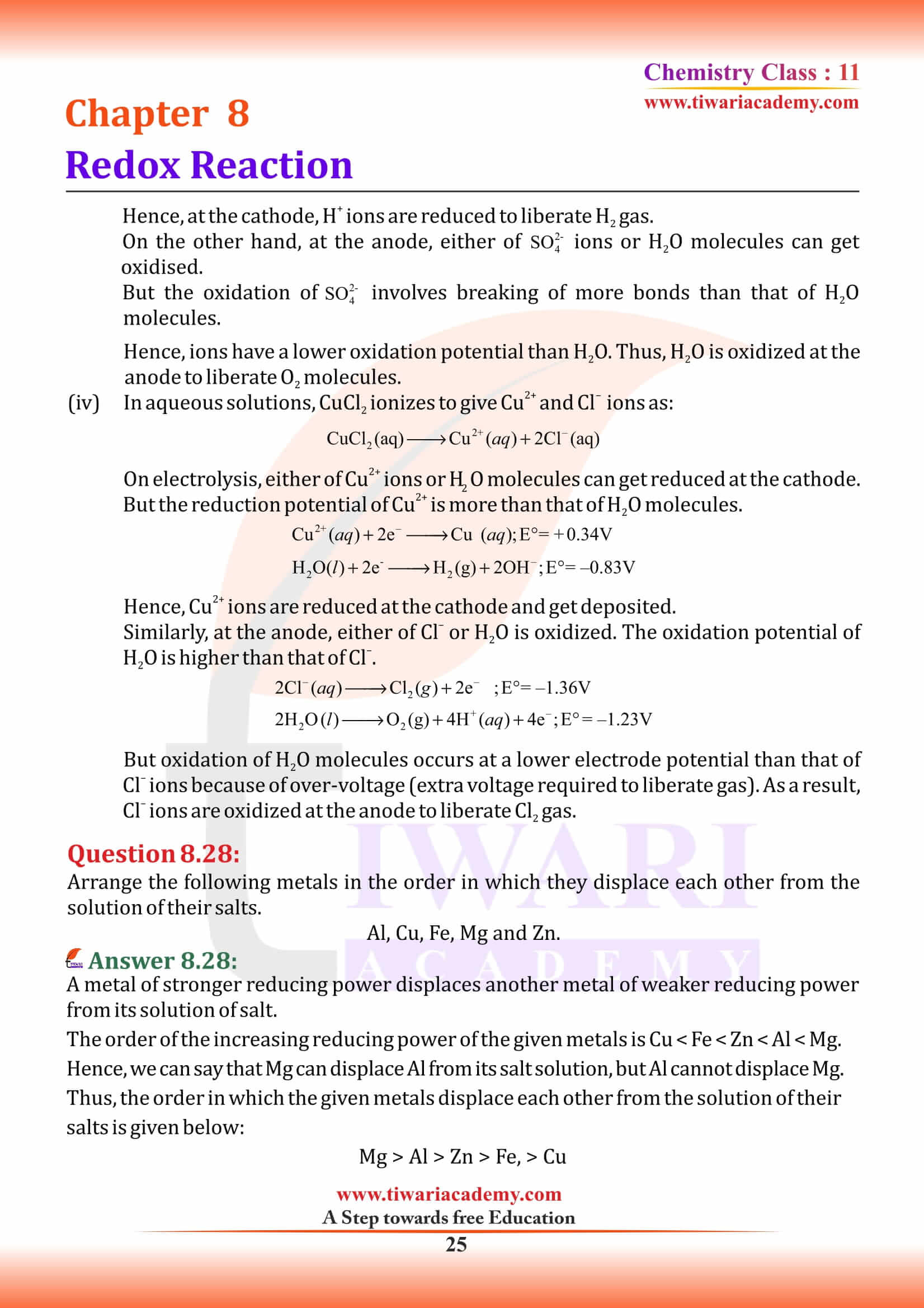 Class 11 Chemistry Chapter 8 study material