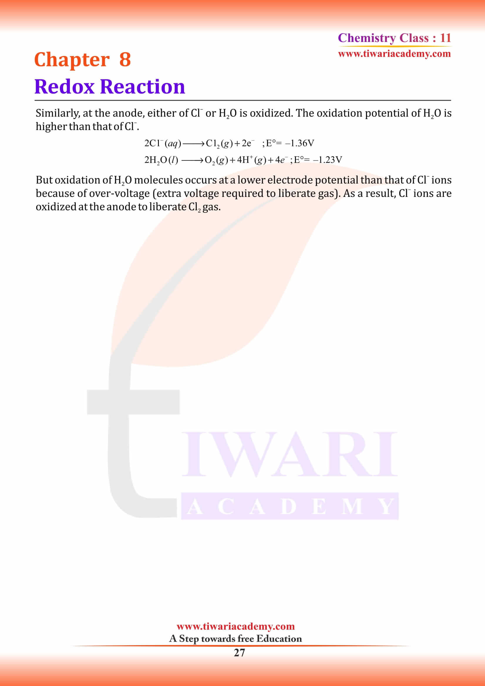 Class 11 Chemistry Chapter 8 all answers