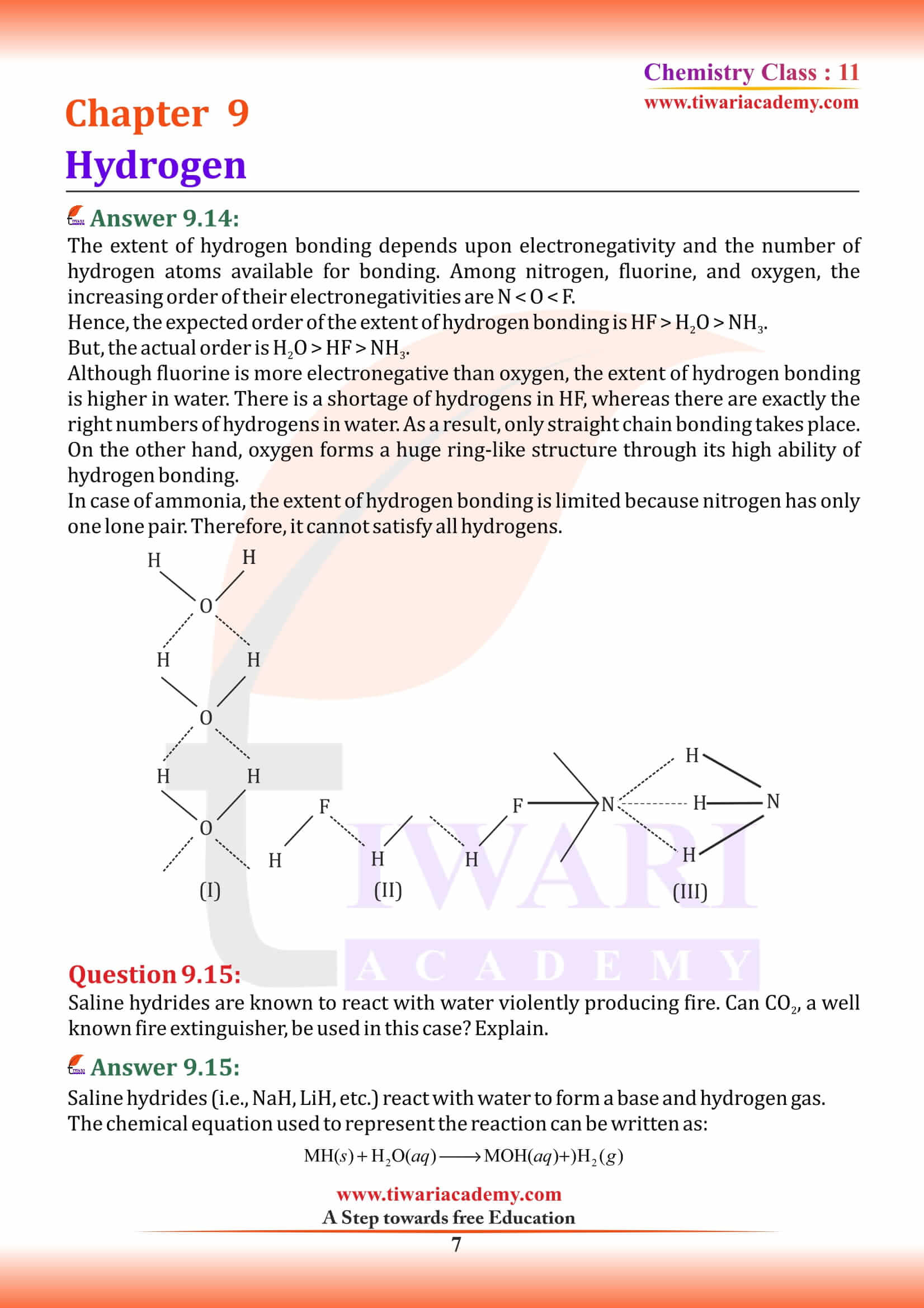 NCERT Solutions for Class 11 Chemistry Chapter 9 MCQ answers