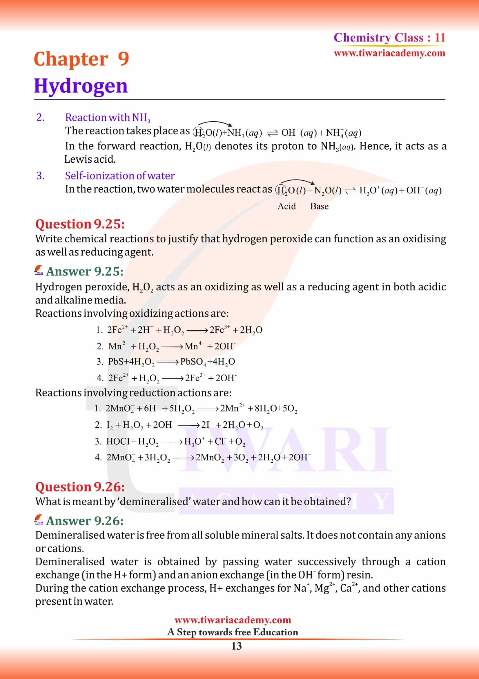 Class 11 Chemistry Chapter 9 PDF solutions