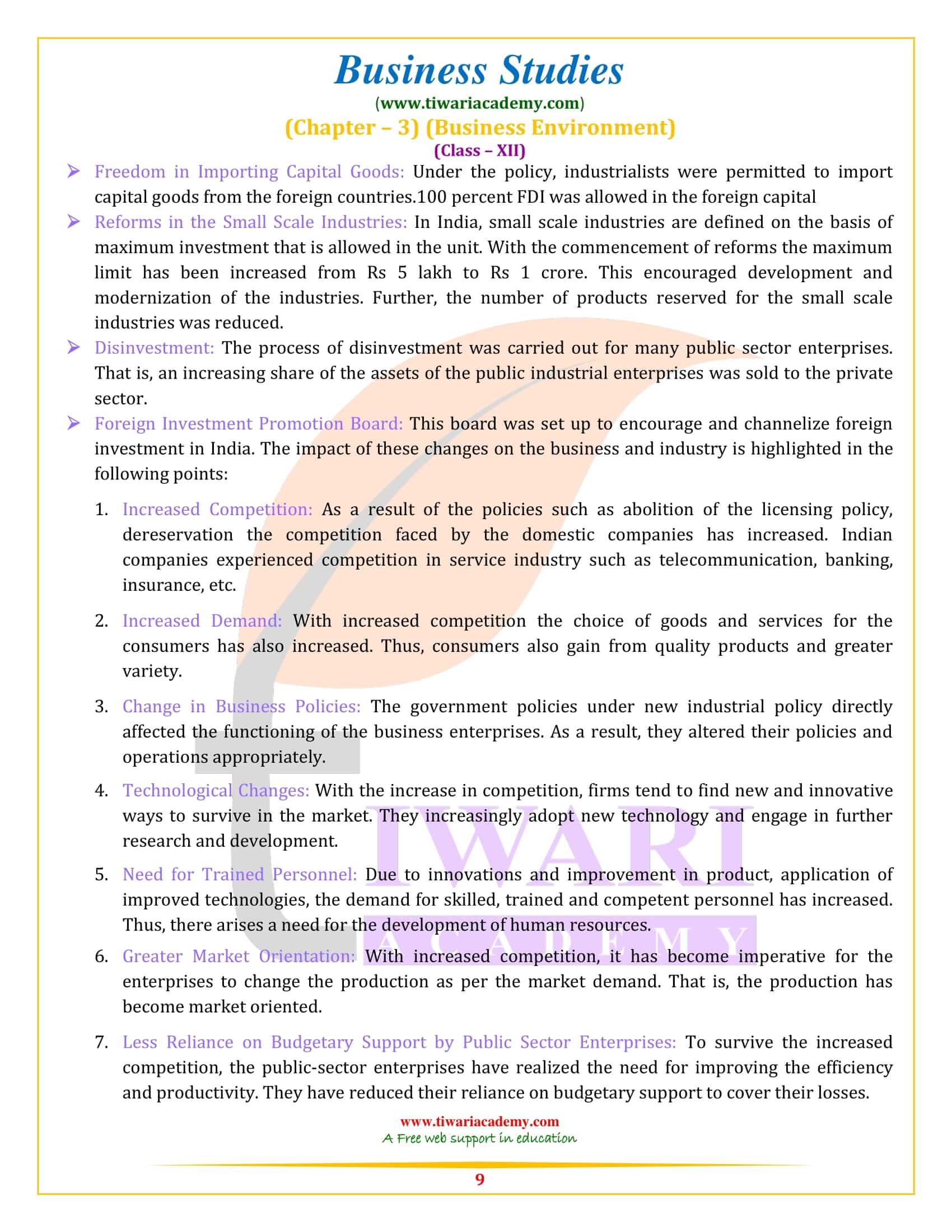 NCERT Solutions for Class 12 Business Studies Chapter 3 free download