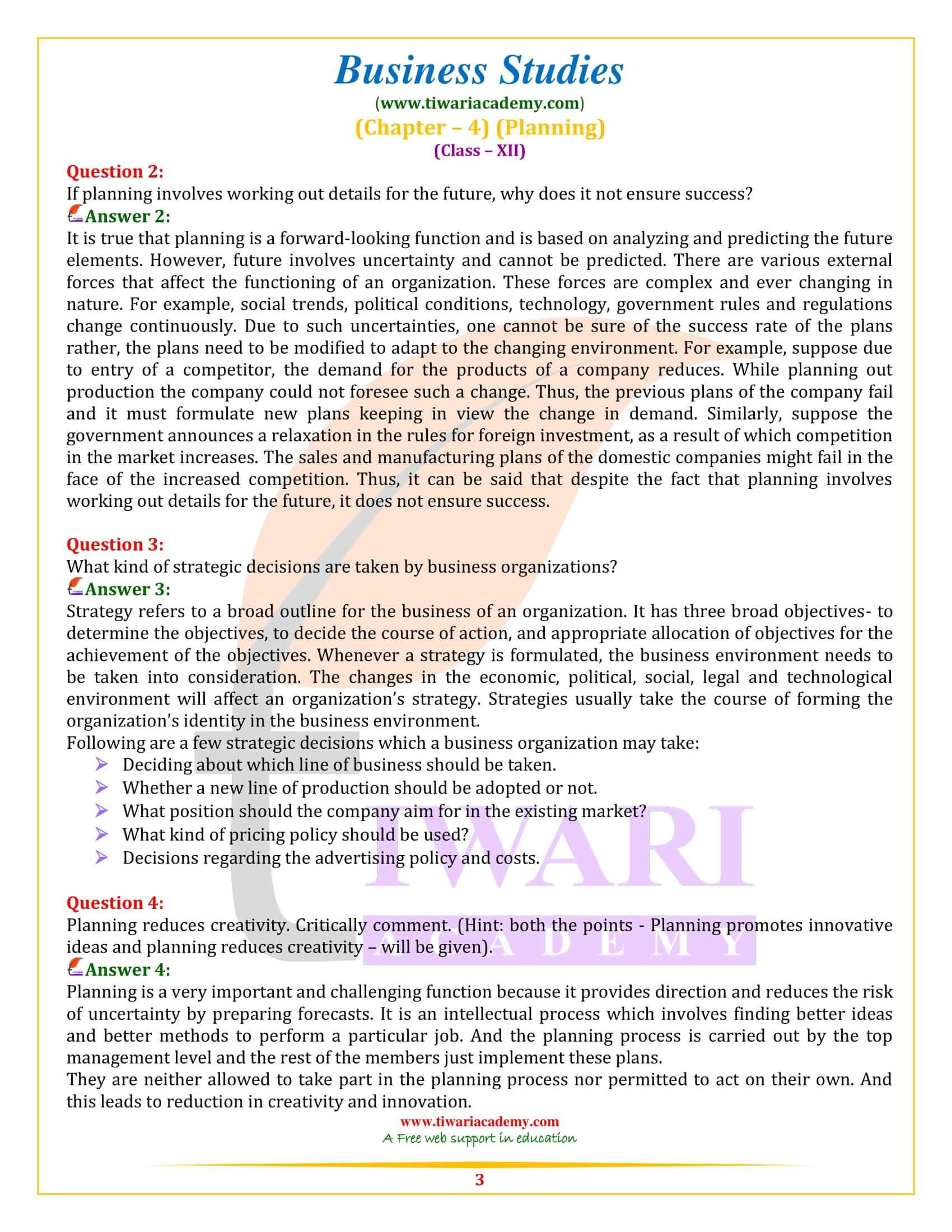 case study class 12 business studies chapter 4