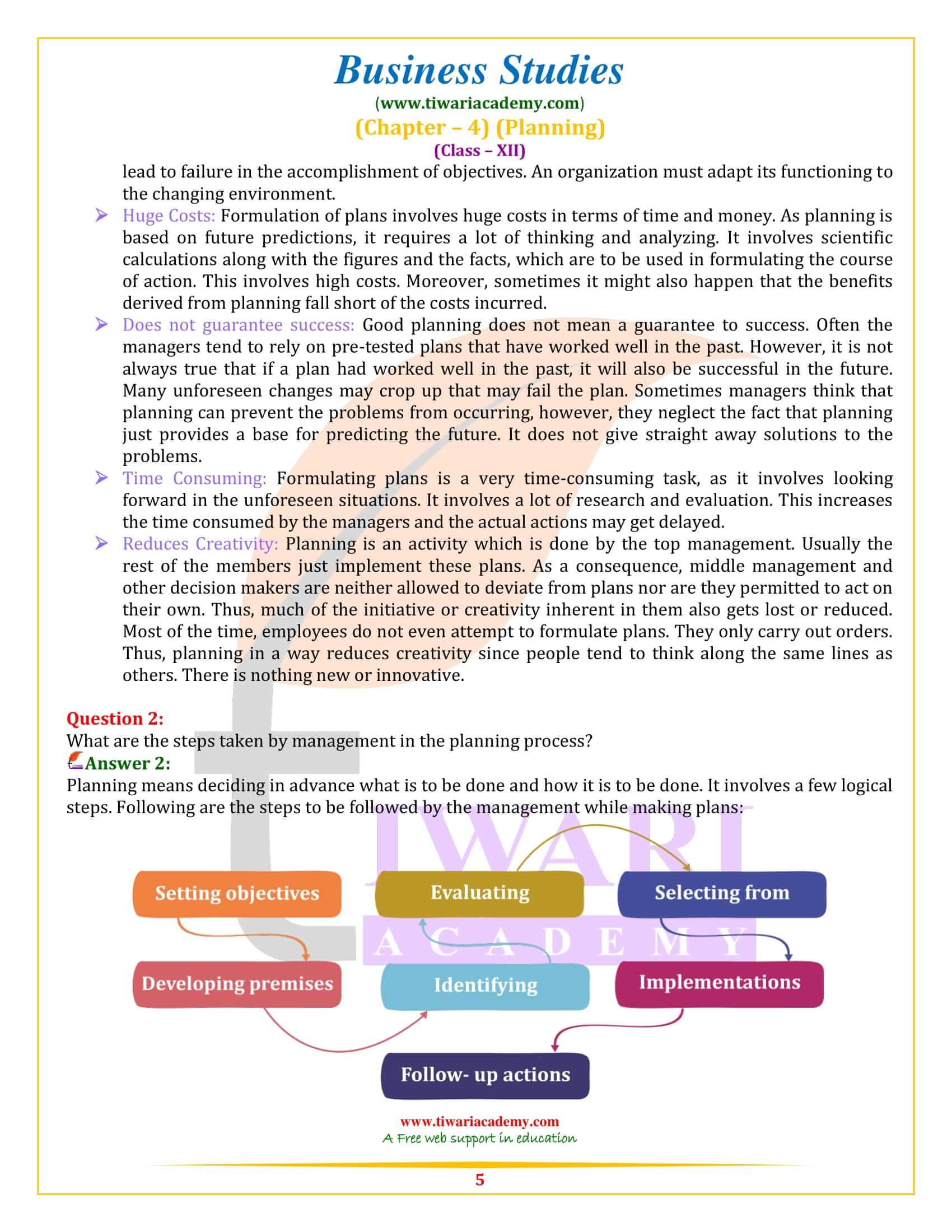 NCERT Solutions for Class 12 Business Studies Chapter 4 in English Medium