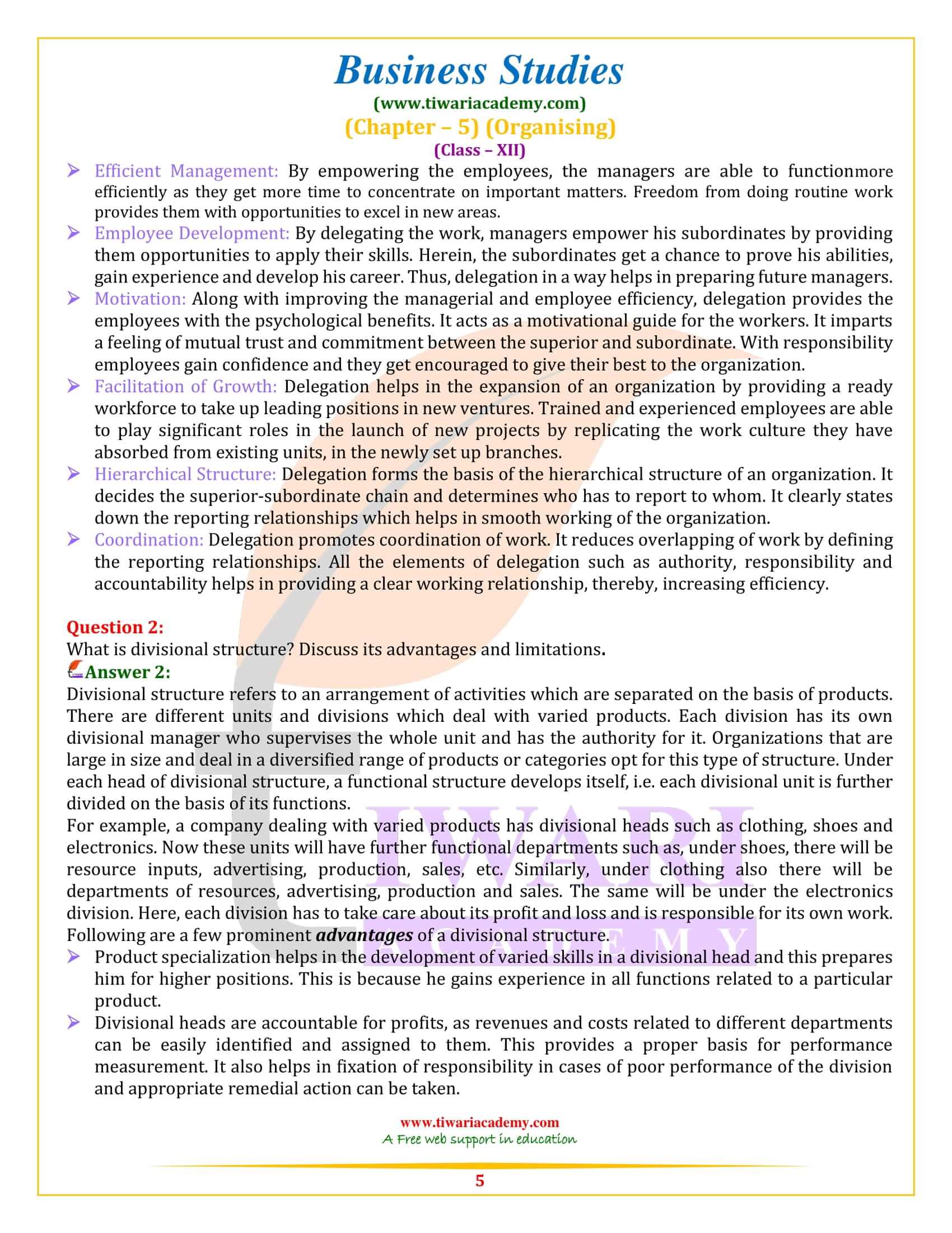 NCERT Solutions for Class 12 Business Studies Chapter 5 updated format
