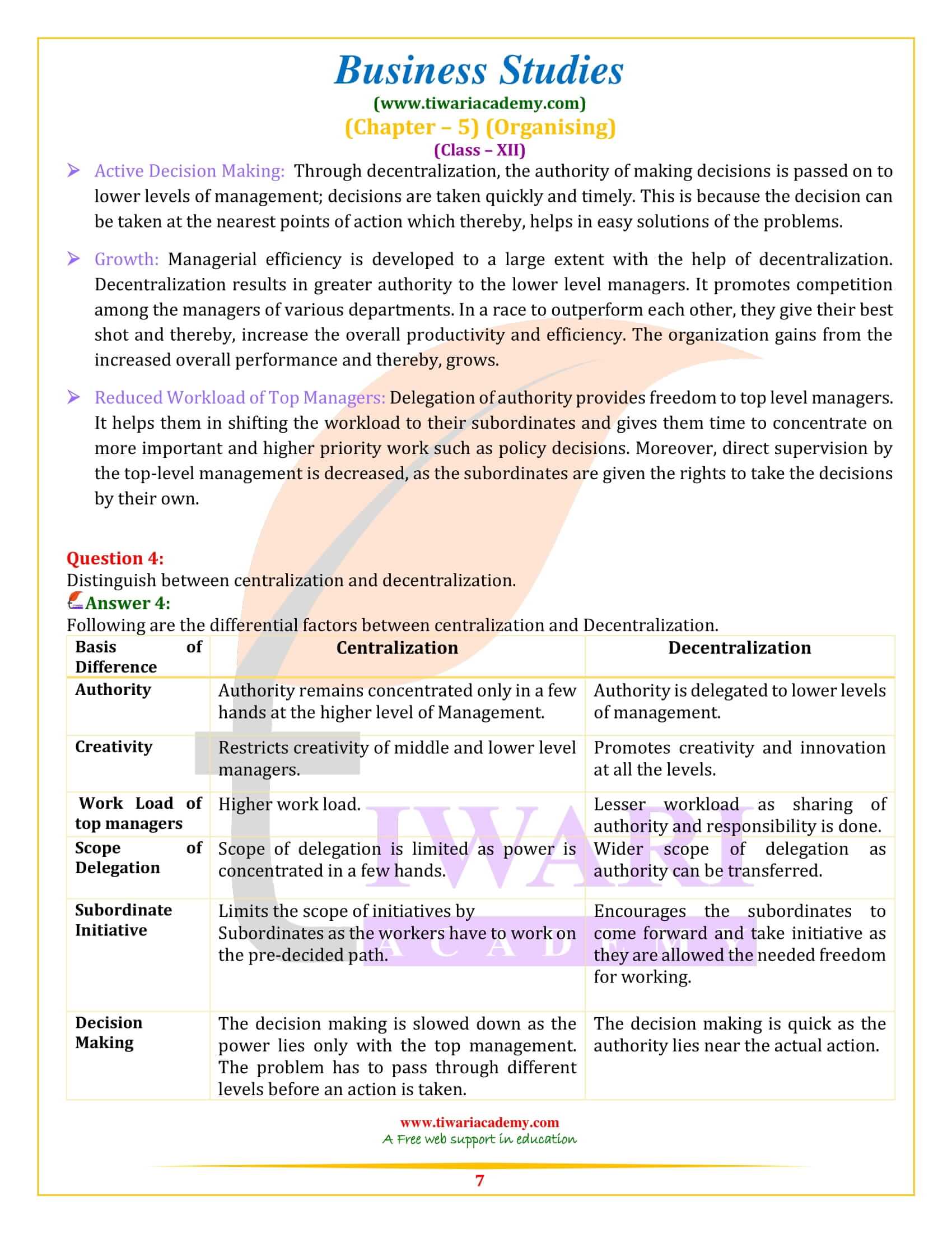 NCERT Solutions for Class 12 Business Studies Chapter 5 based on new syllabus