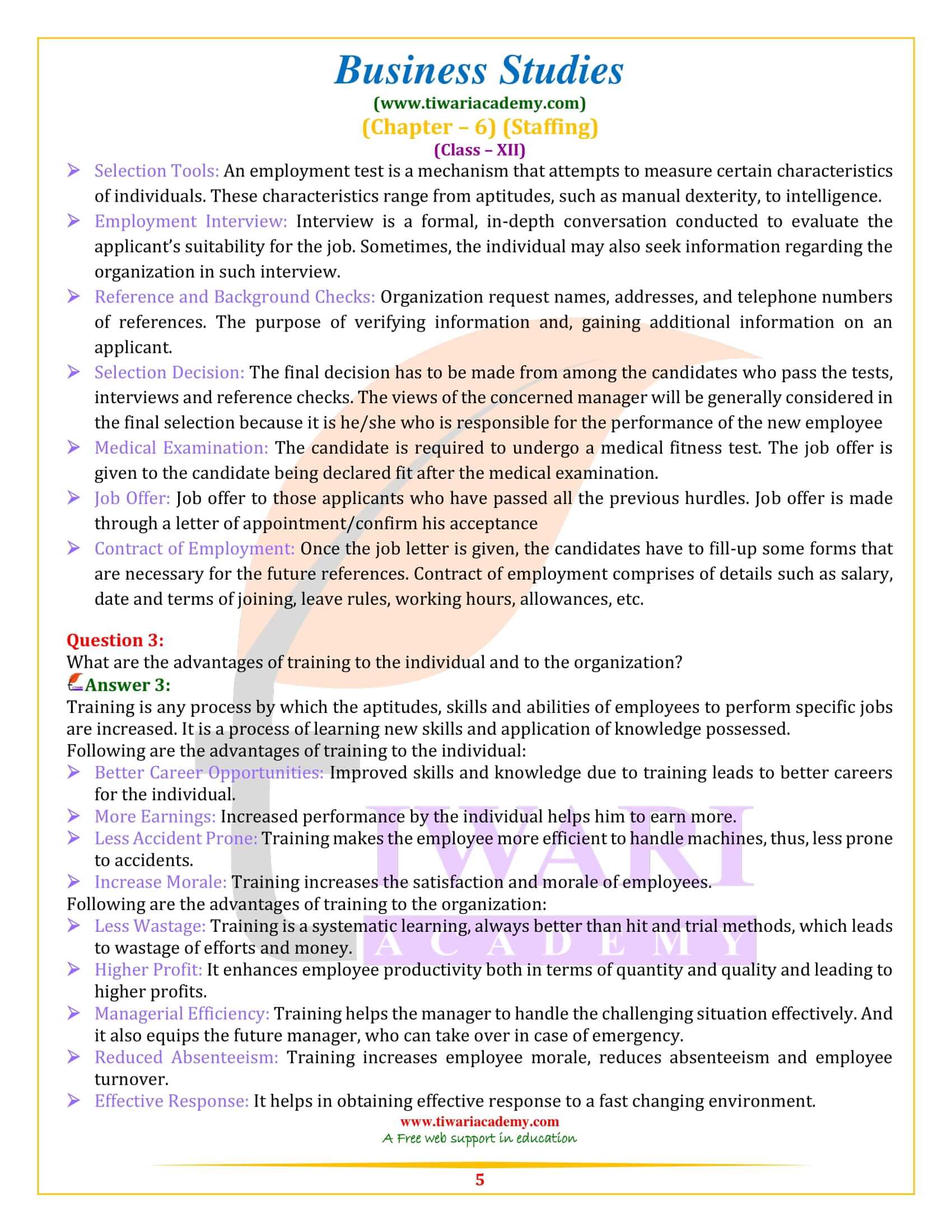 NCERT Solutions for Class 12 Business Studies Chapter 6 updated