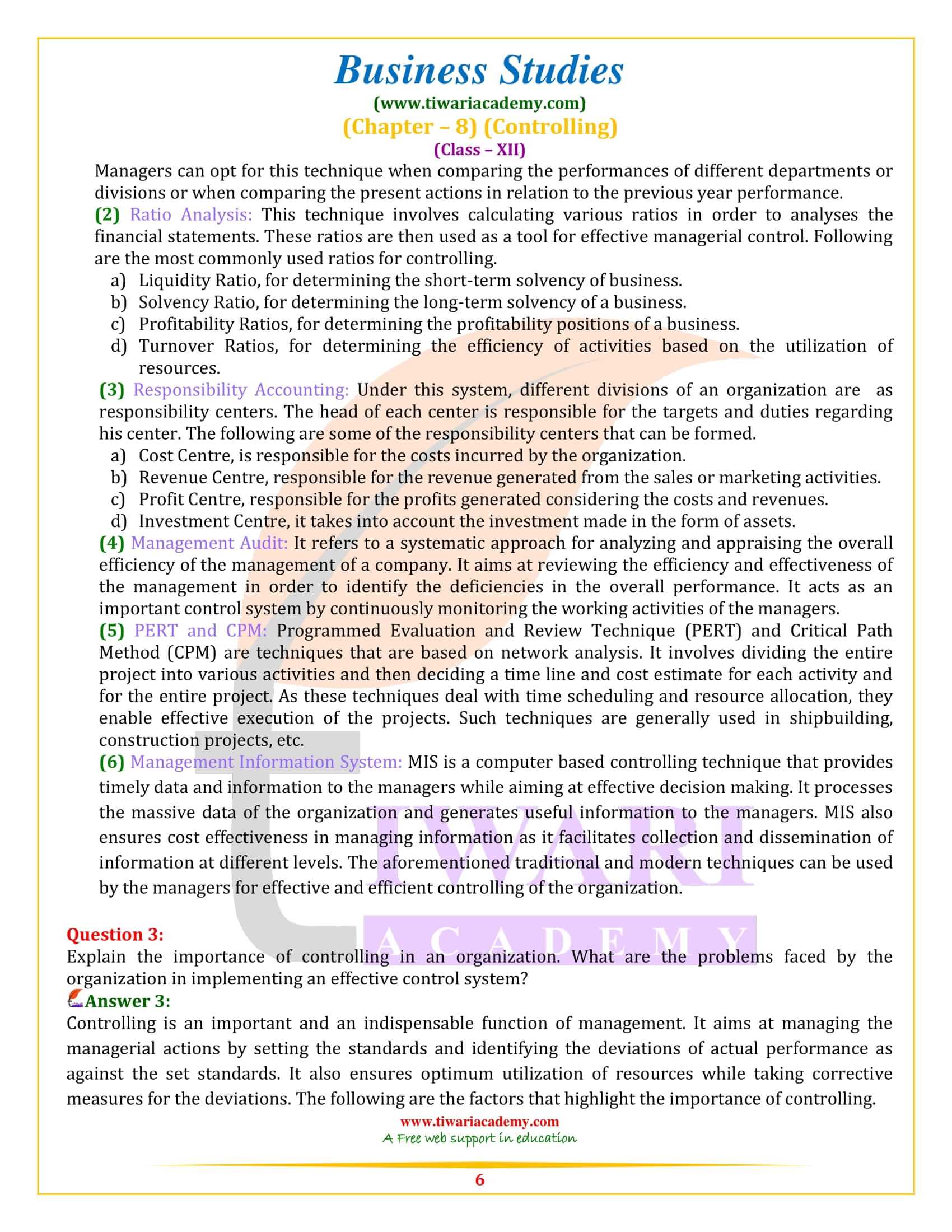 NCERT Solutions for Class 12 Business Studies Chapter 8 updated