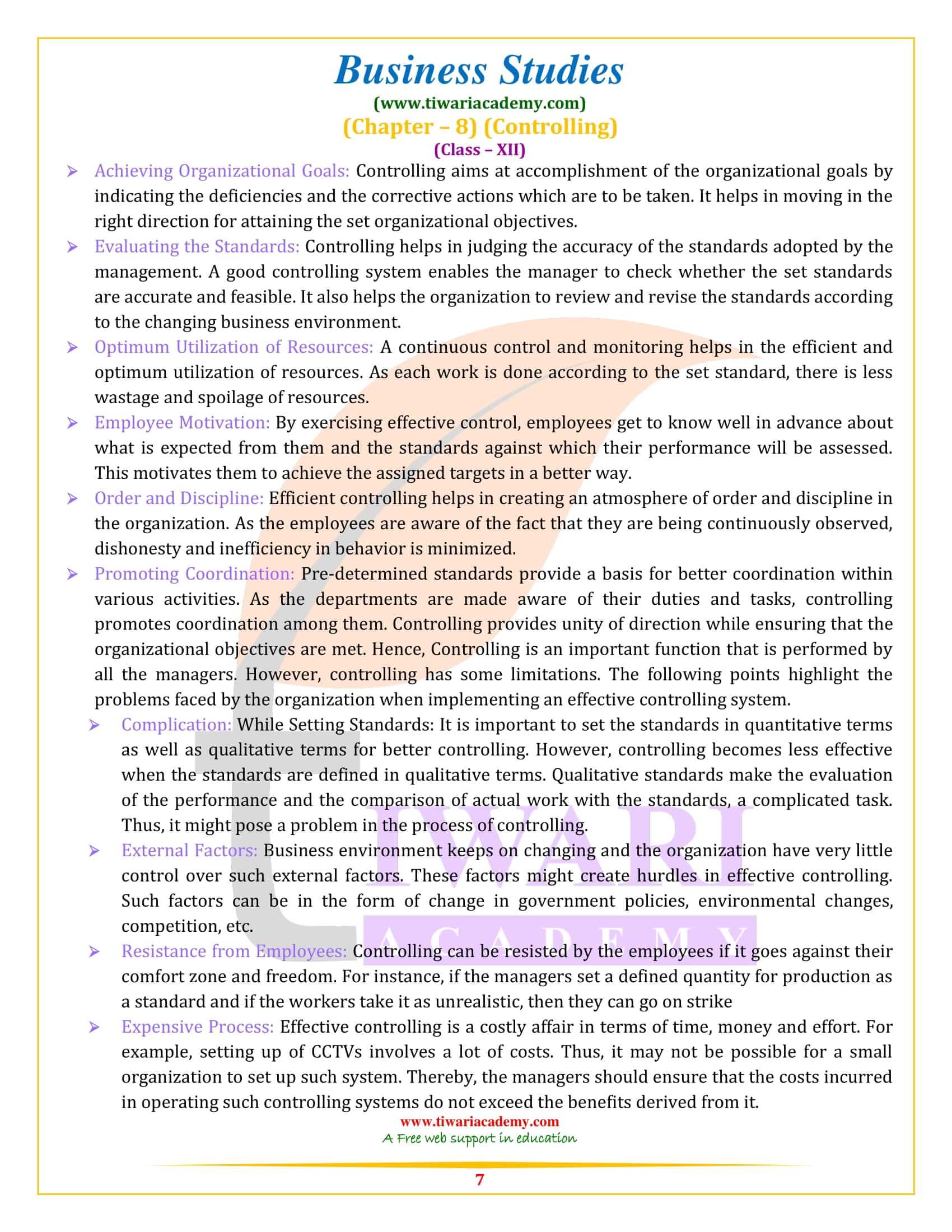 NCERT Solutions for Class 12 Business Studies Chapter 8 download