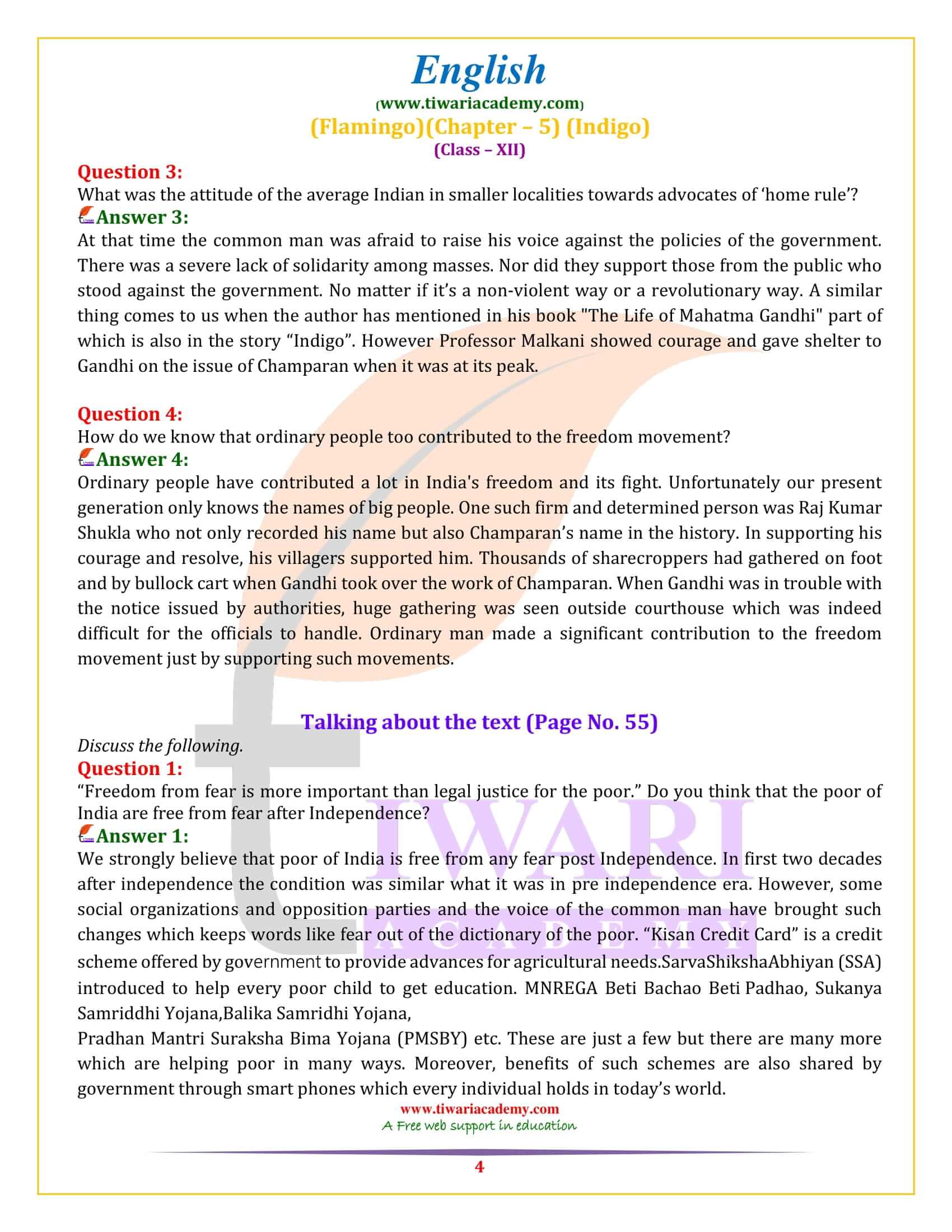 NCERT Solutions for Class 12 English Chapter 5