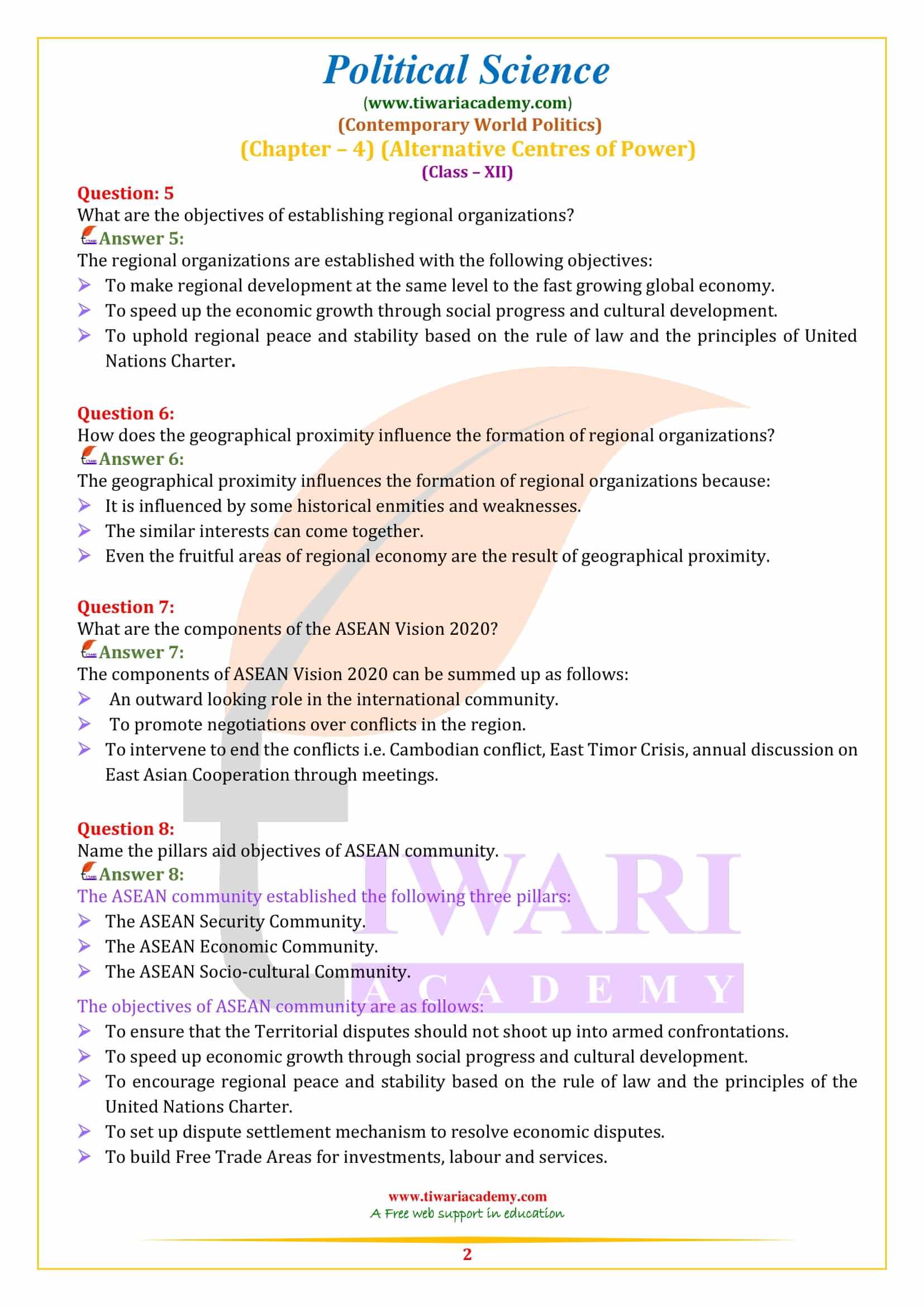 NCERT Solutions for Class 12 Political Science Chapter 4