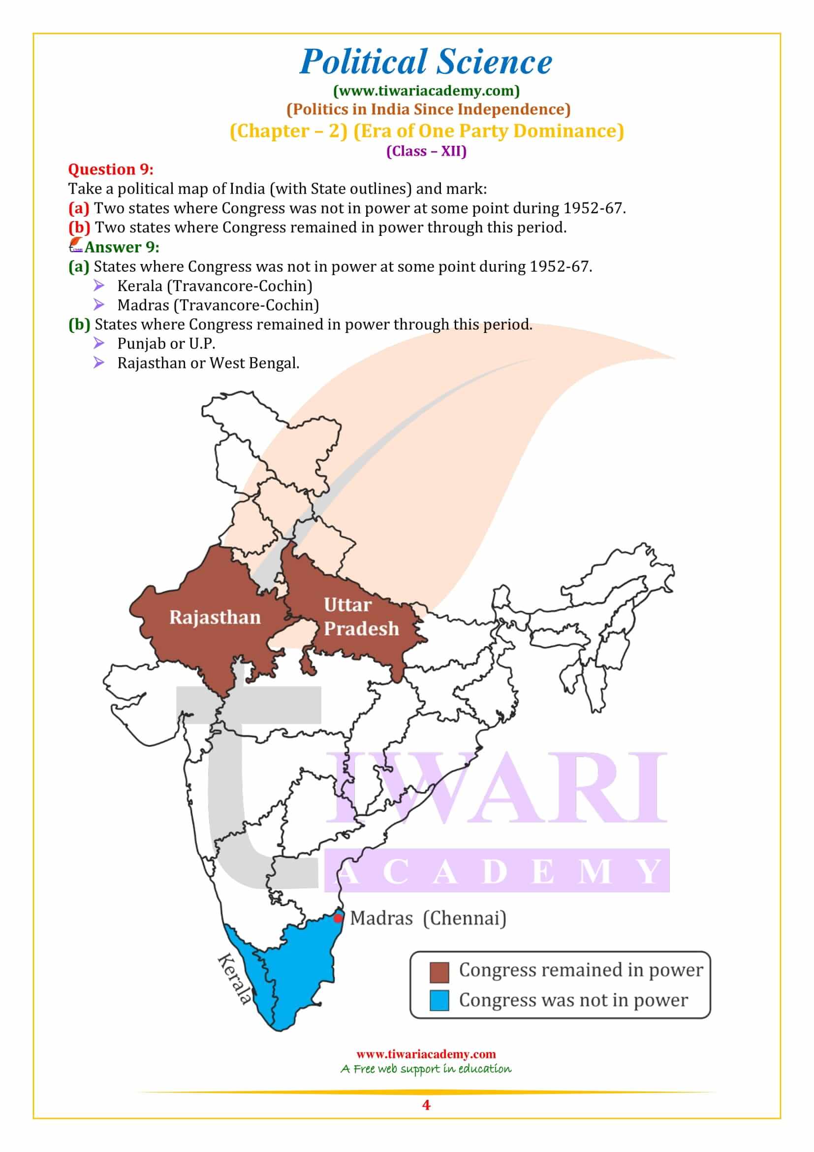 NCERT Solutions for Class 12 Political Science Part 2 Chapter 2 in English Medium