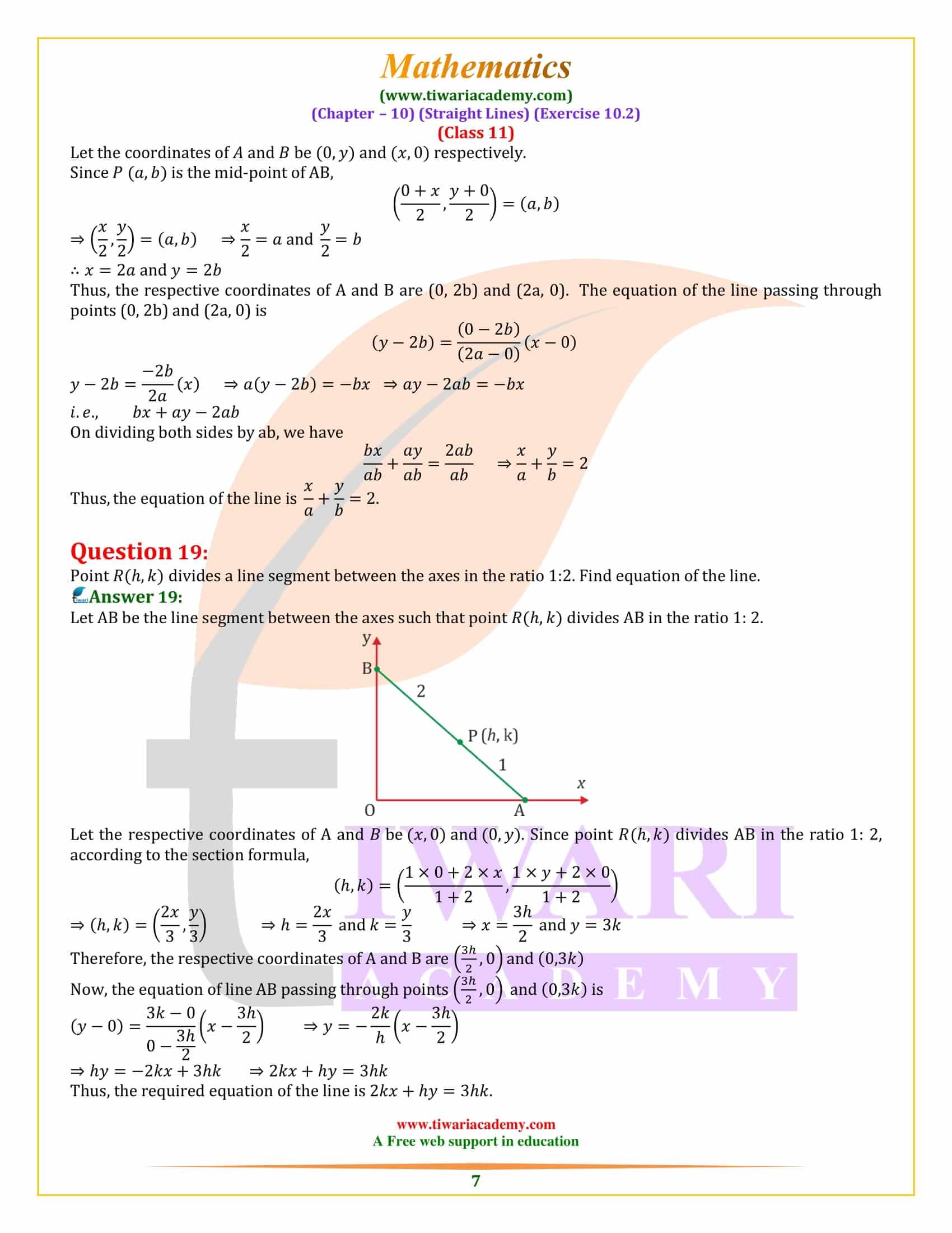 NCERT Solutions for Class 11 Maths Exercise 10.2 download