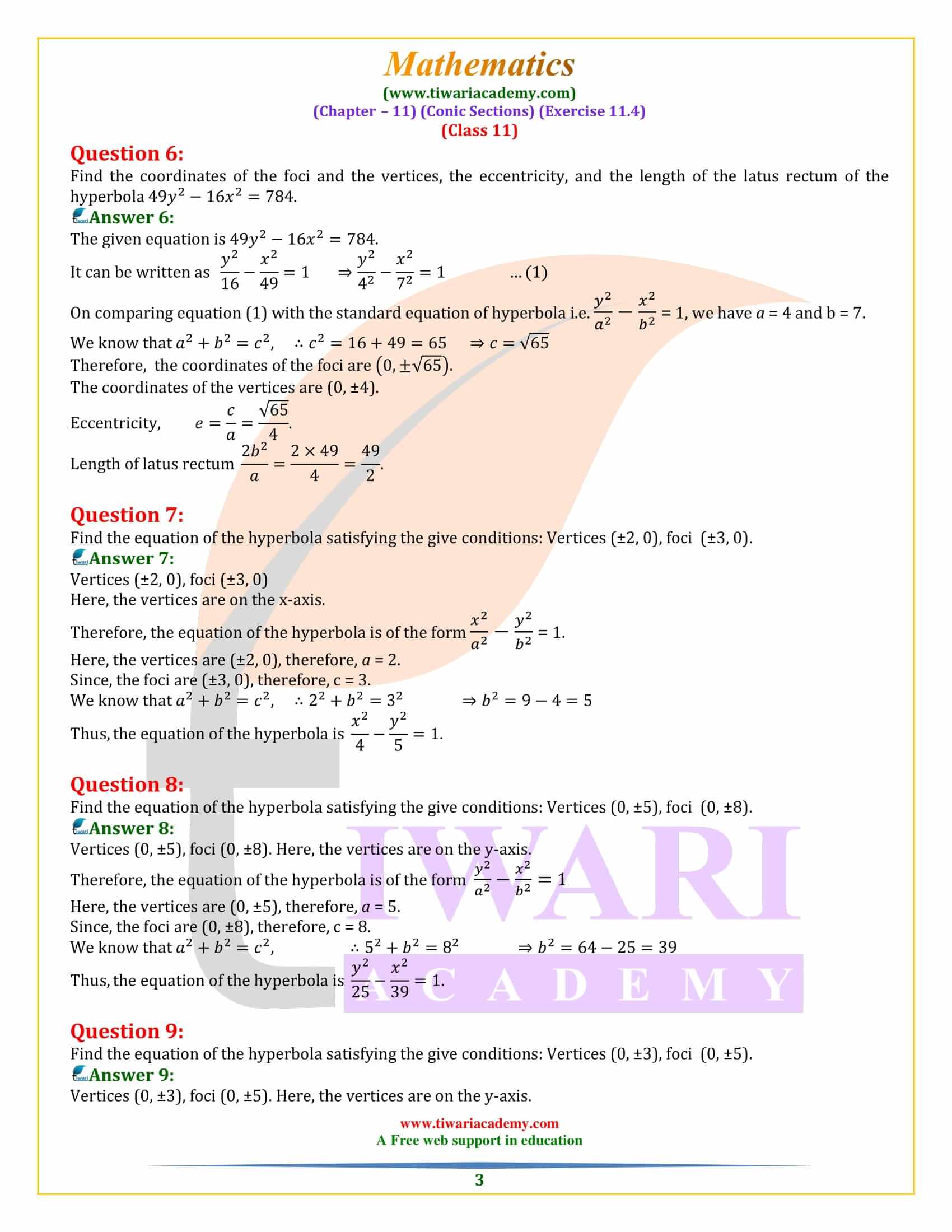 11th Maths ex. 11.4