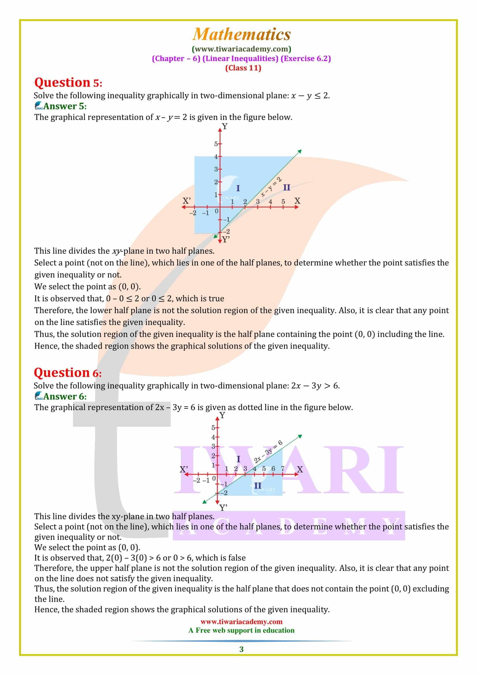 NCERT Solutions for Class 11 Maths Exercise 6.2 in Hindi and English
