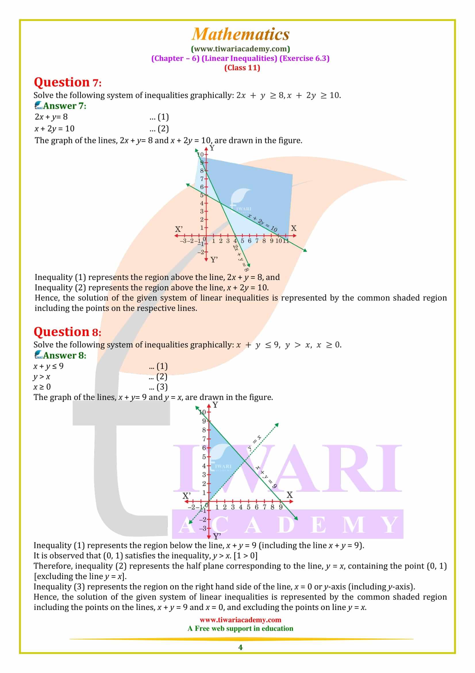 NCERT Solutions for Class 11 Maths Exercise 6.3 in PDF