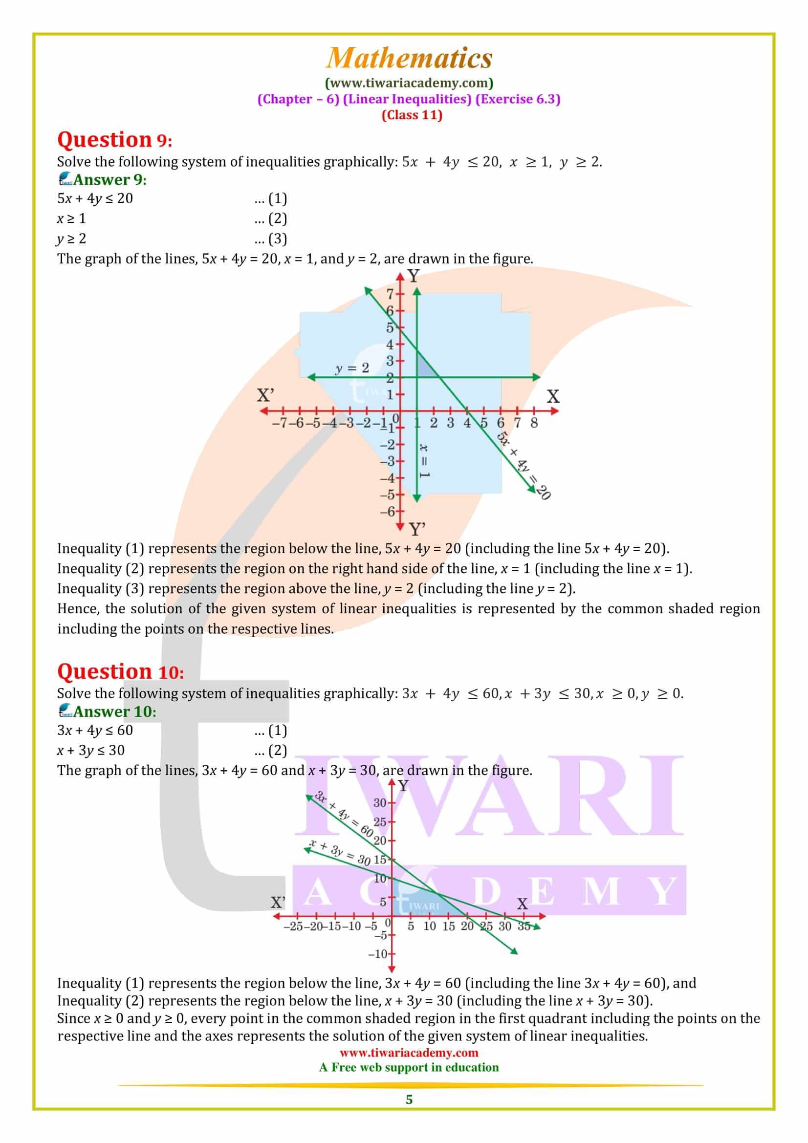 NCERT Solutions for Class 11 Maths Exercise 6.3 download