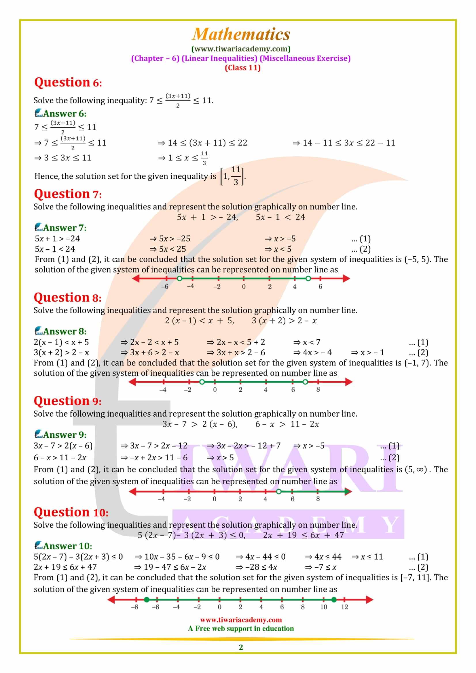 Class 11 Maths Chapter 6 Miscellaneous Exercise